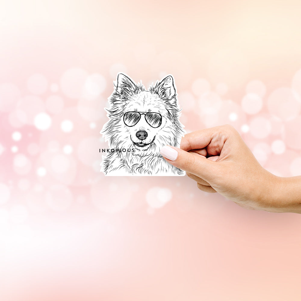 Chia the Samoyed/Husky Mix - Decal Sticker