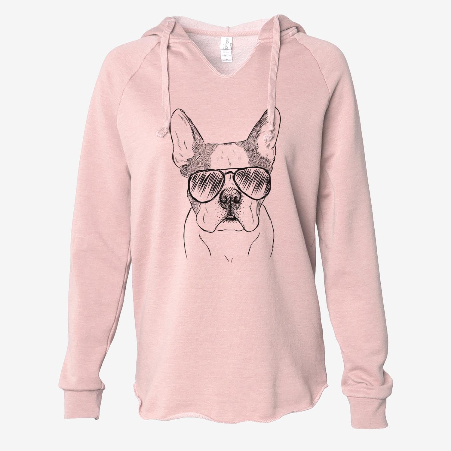 Chocolate Chip the Boston Terrier - Cali Wave Hooded Sweatshirt