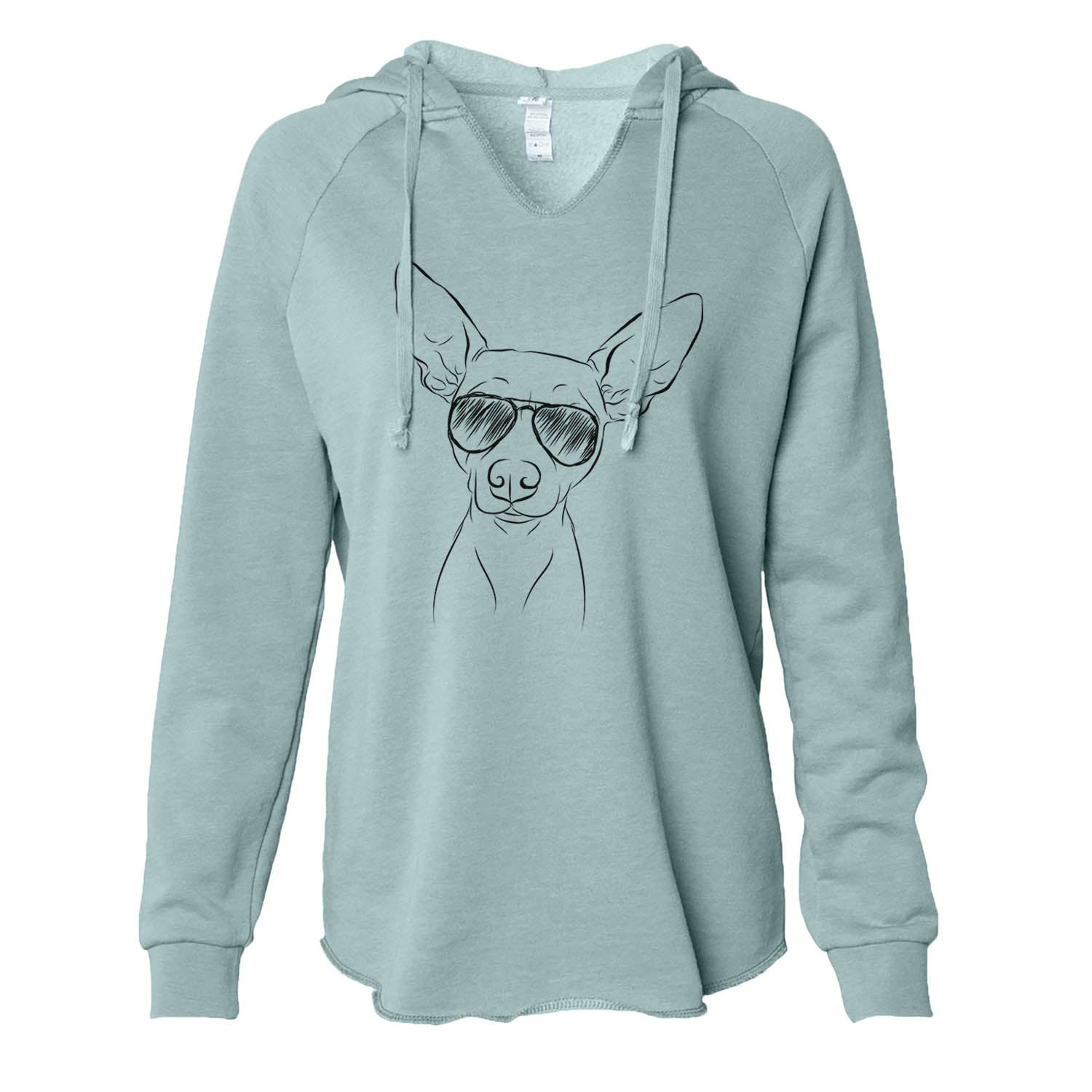 Desi the American Hairless Terrier - Cali Wave Hooded Sweatshirt