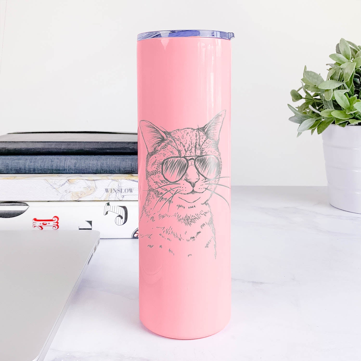 Dexter the Domestic Shorthair Cat - 20oz Skinny Tumbler