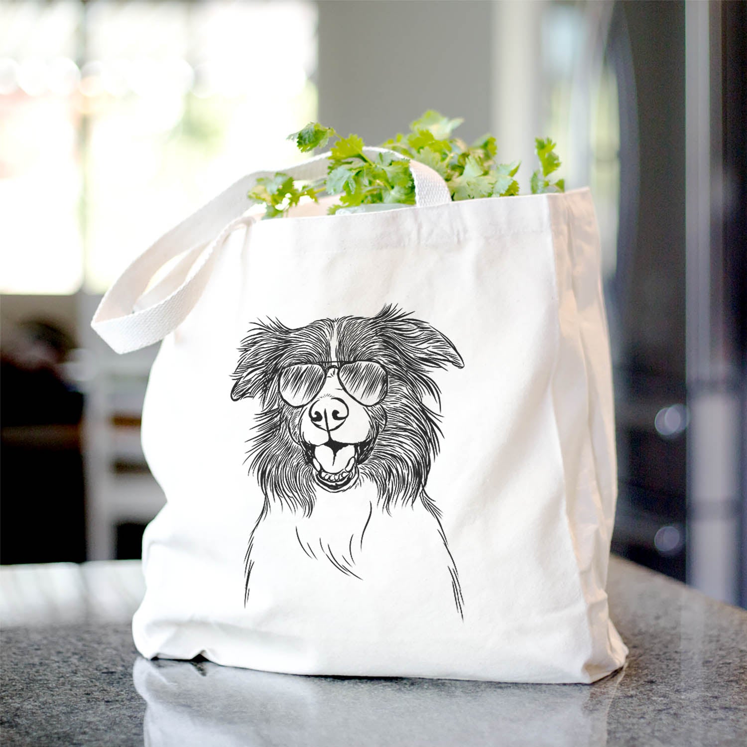 Dizzy the Border Collie - Tote Bag