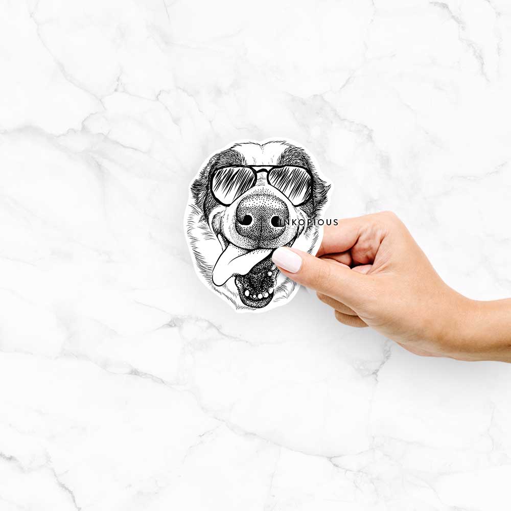 Elwood the Border Collie - Decal Sticker