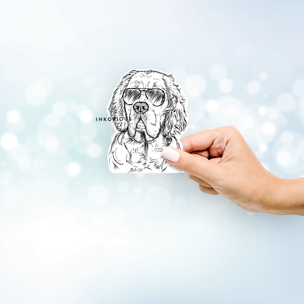 Gary the Clumber Spaniel - Decal Sticker