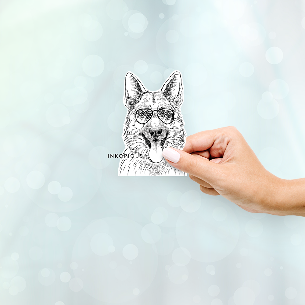 Grace the German Shepherd - Decal Sticker