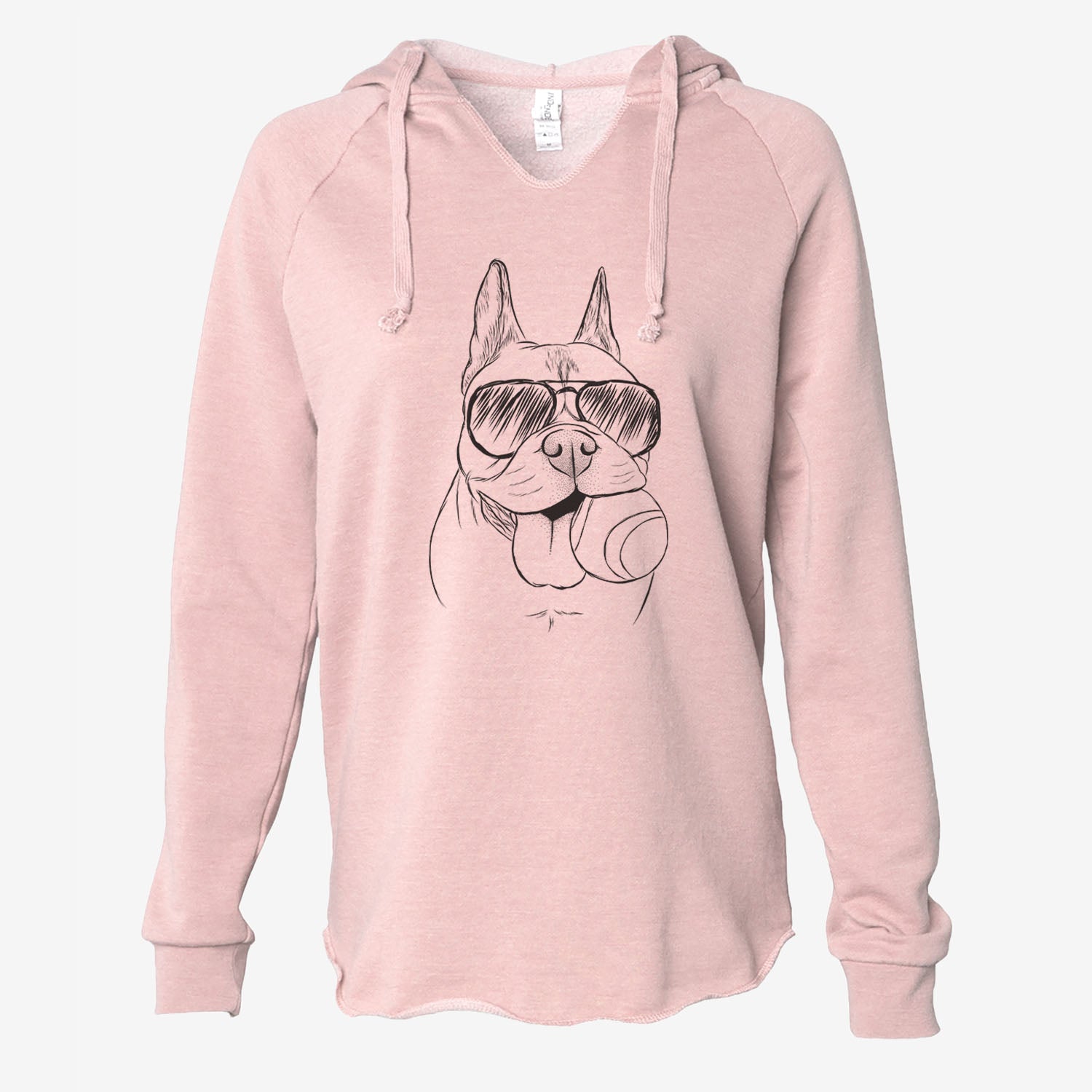 Happy Franco the French Bulldog - Cali Wave Hooded Sweatshirt