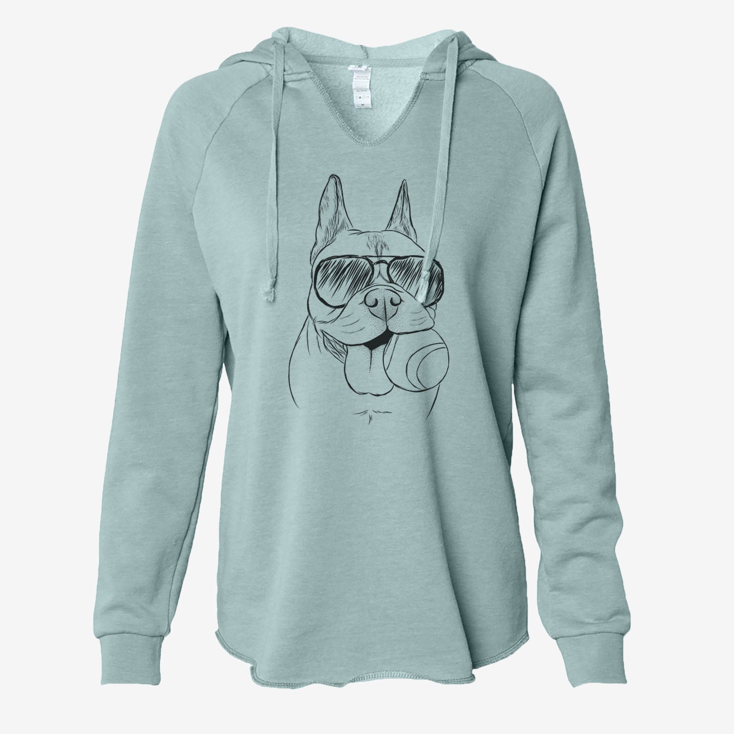 Happy Franco the French Bulldog - Cali Wave Hooded Sweatshirt