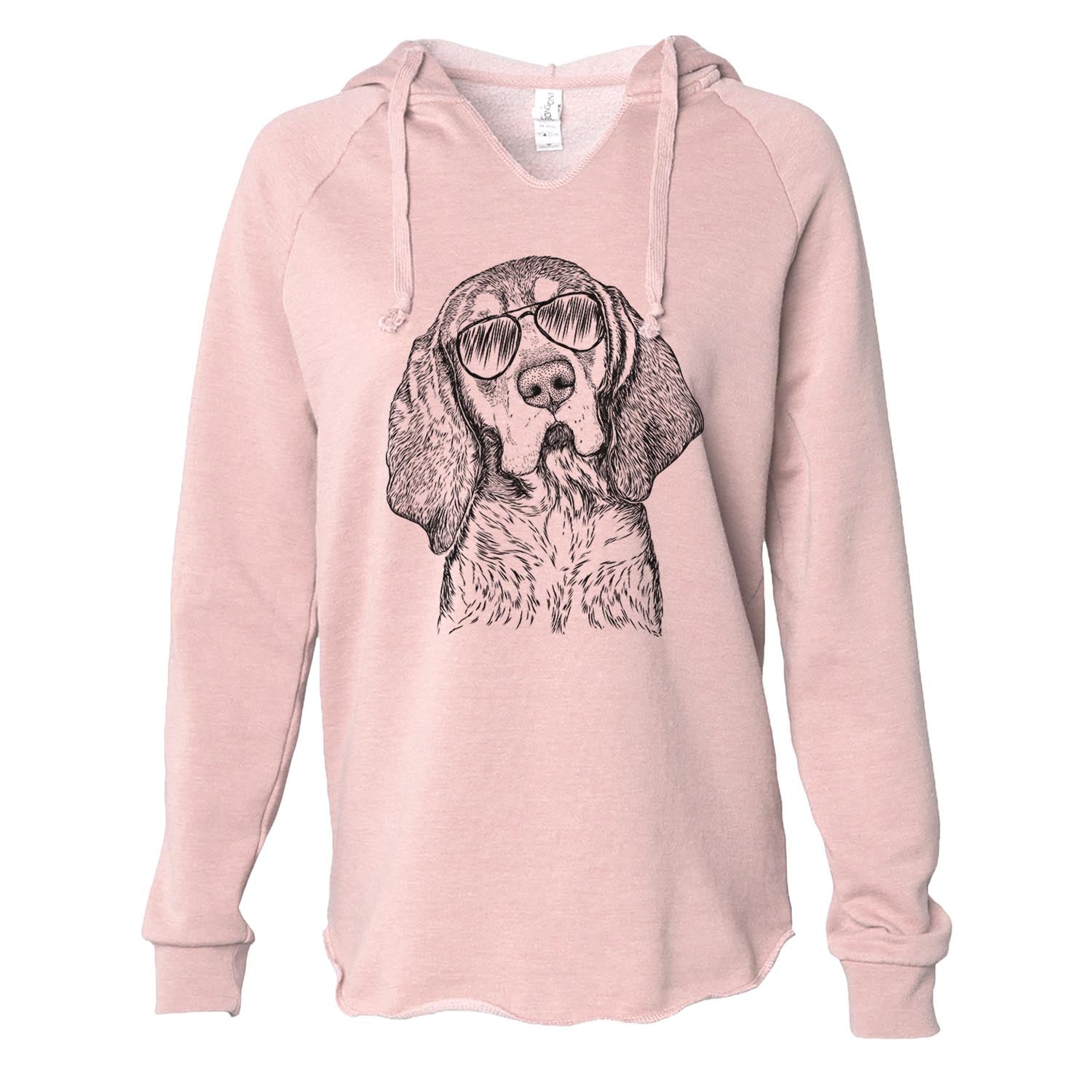 Huck the Bluetick Coonhound - Cali Wave Hooded Sweatshirt