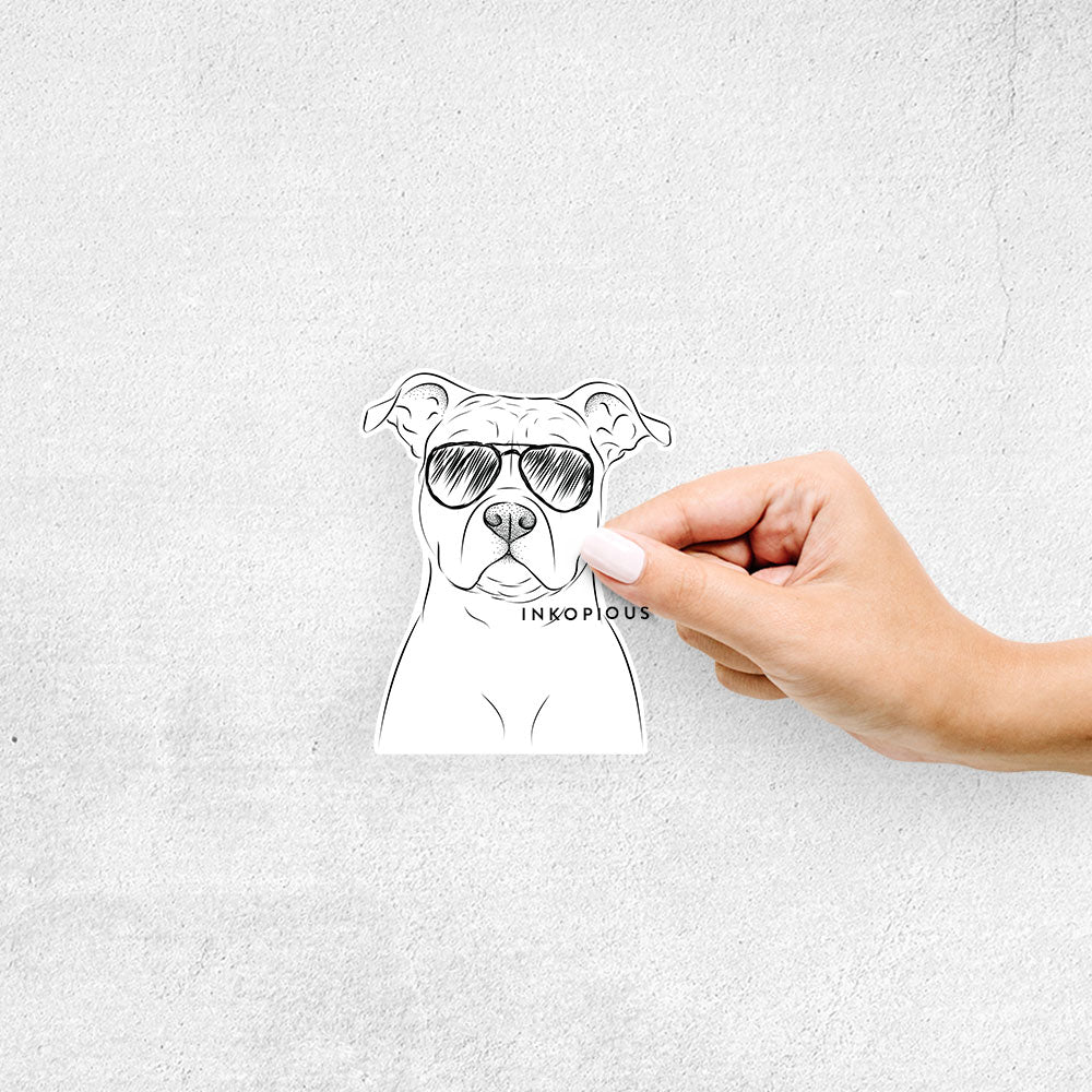 Jethro the American Staffordshire Terrier - Decal Sticker