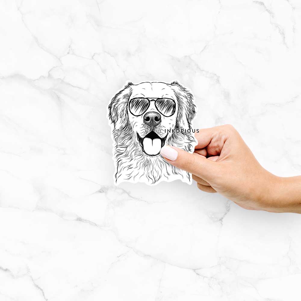 Juniper the Golden Retriever - Decal Sticker