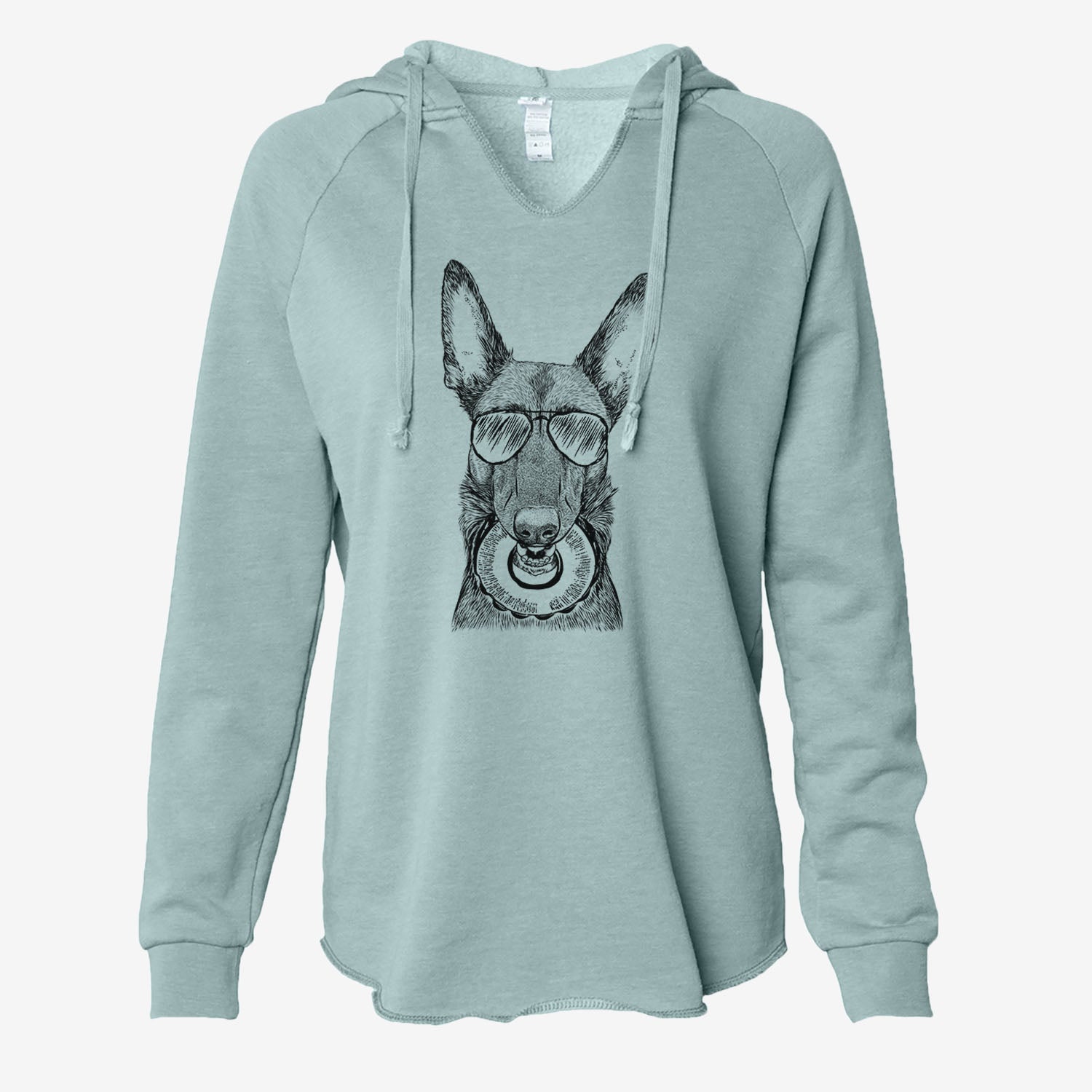 Juno the Belgian Malinois - Cali Wave Hooded Sweatshirt