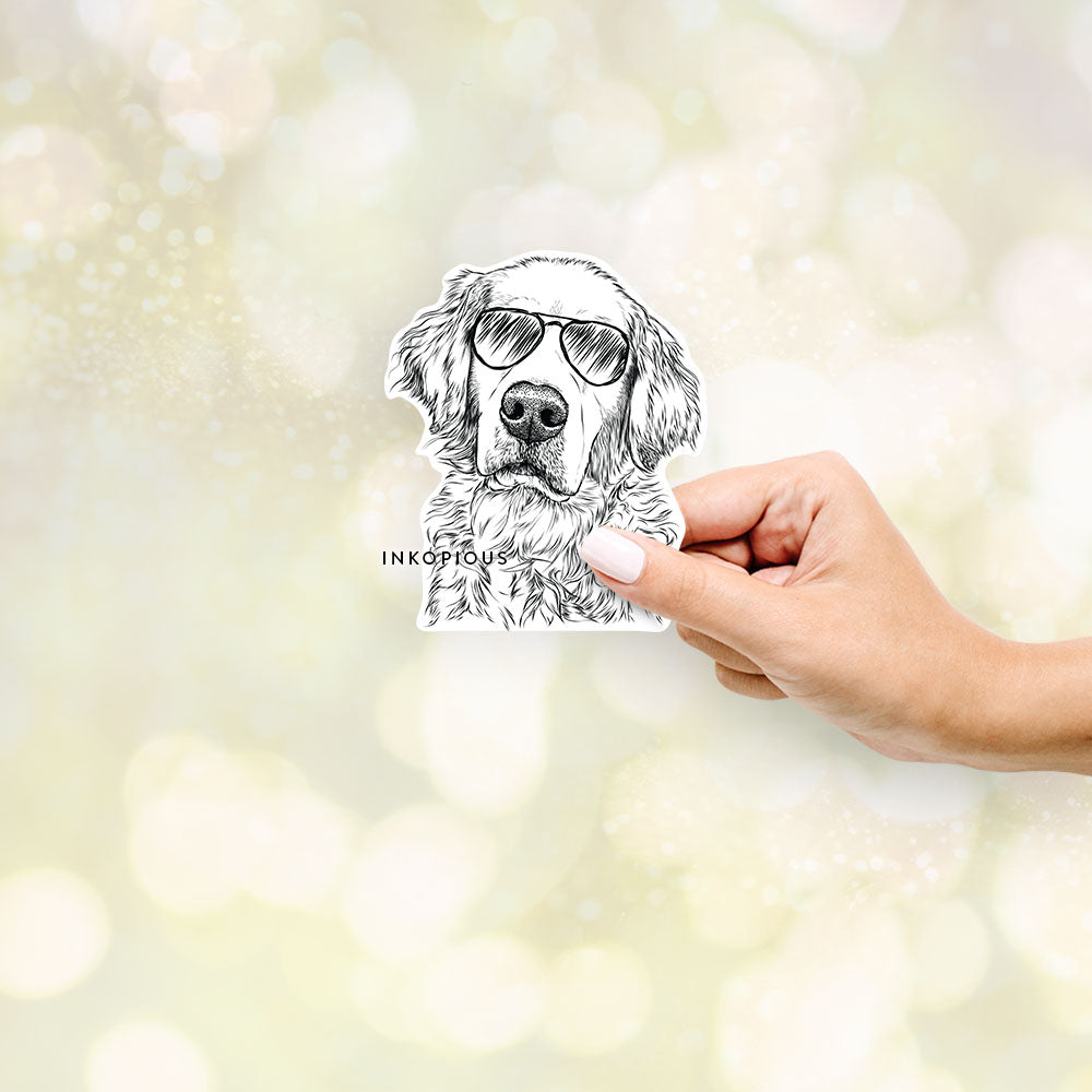Loganator the Golden Retriever - Decal Sticker