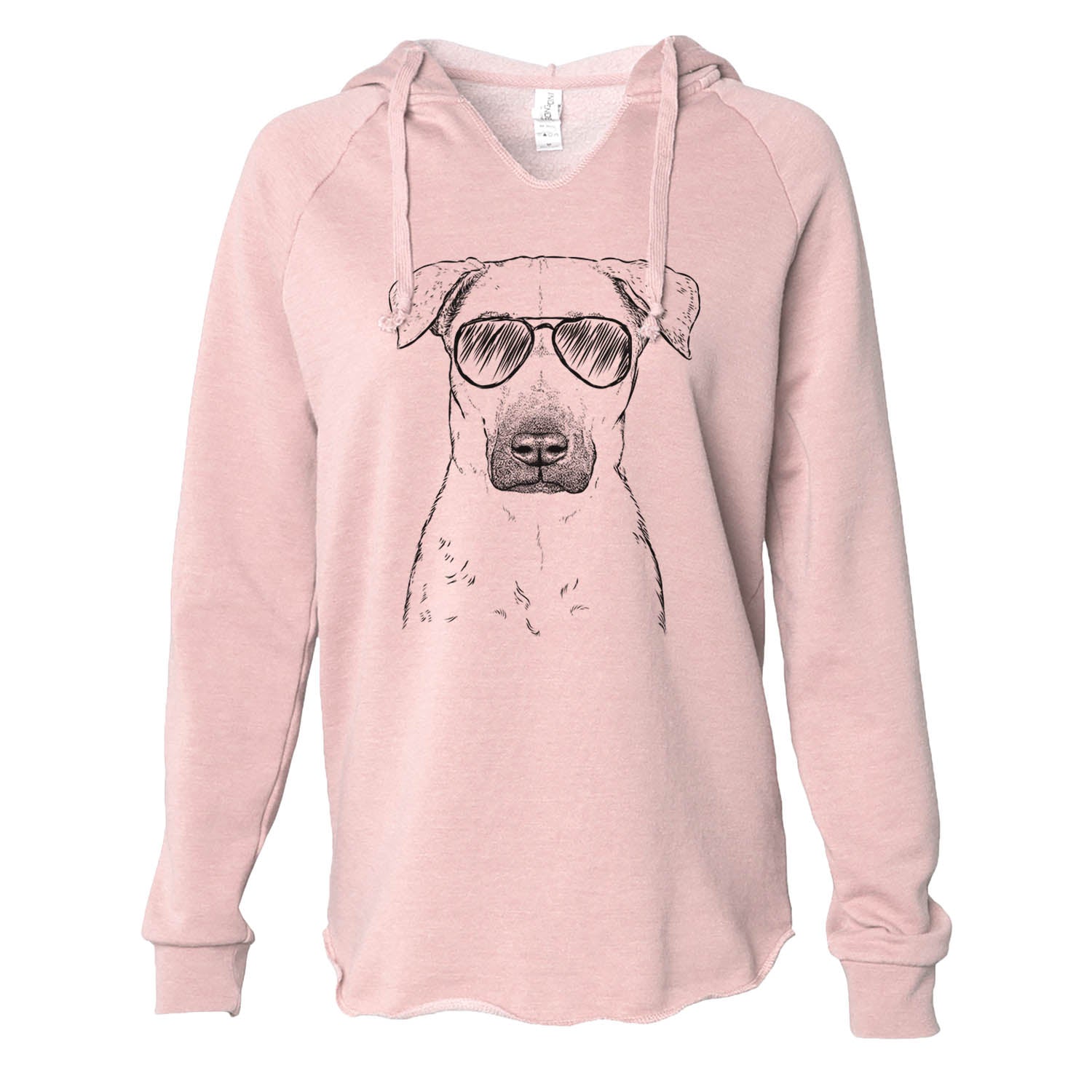 Luna the Black Mouth Cur - Cali Wave Hooded Sweatshirt