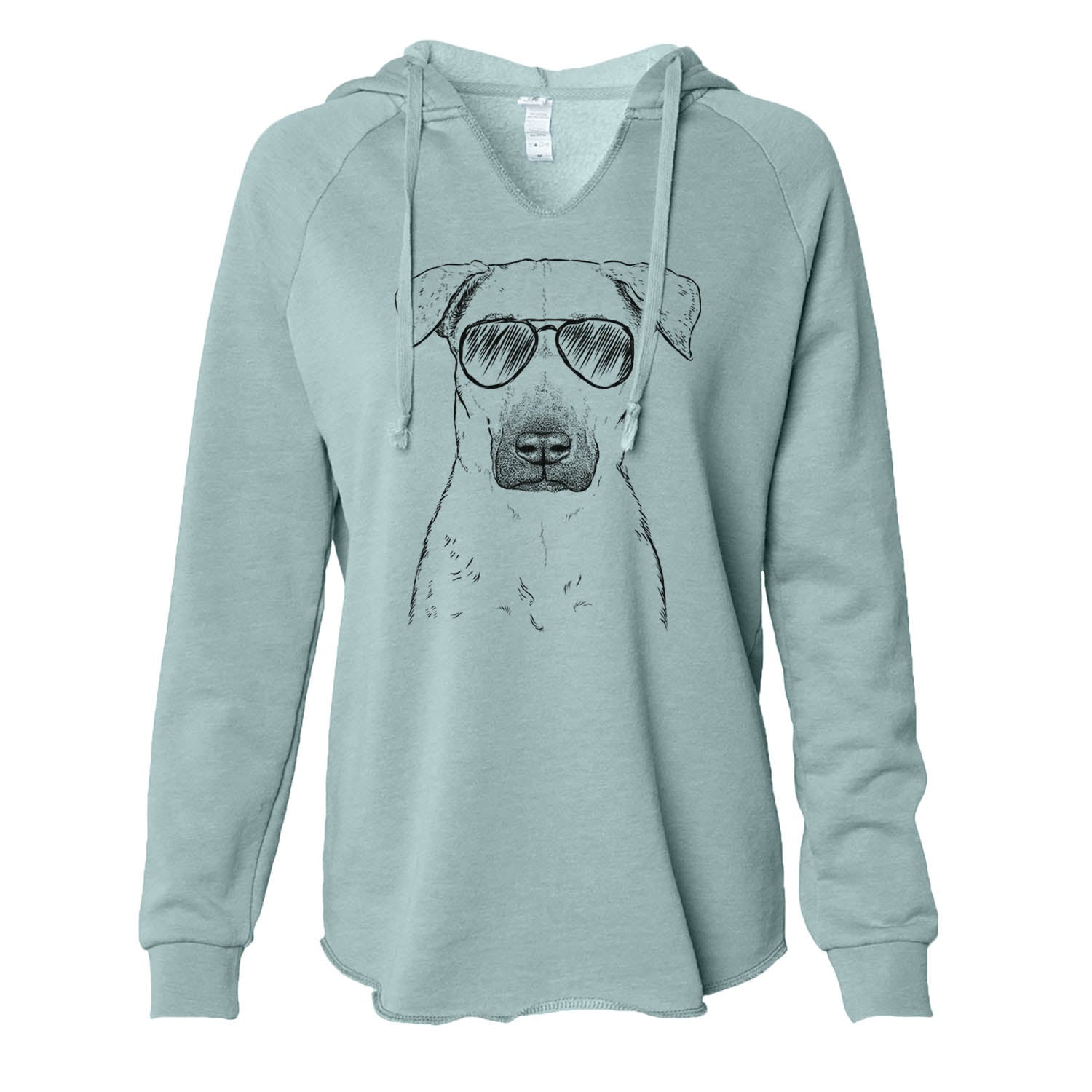 Luna the Black Mouth Cur - Cali Wave Hooded Sweatshirt