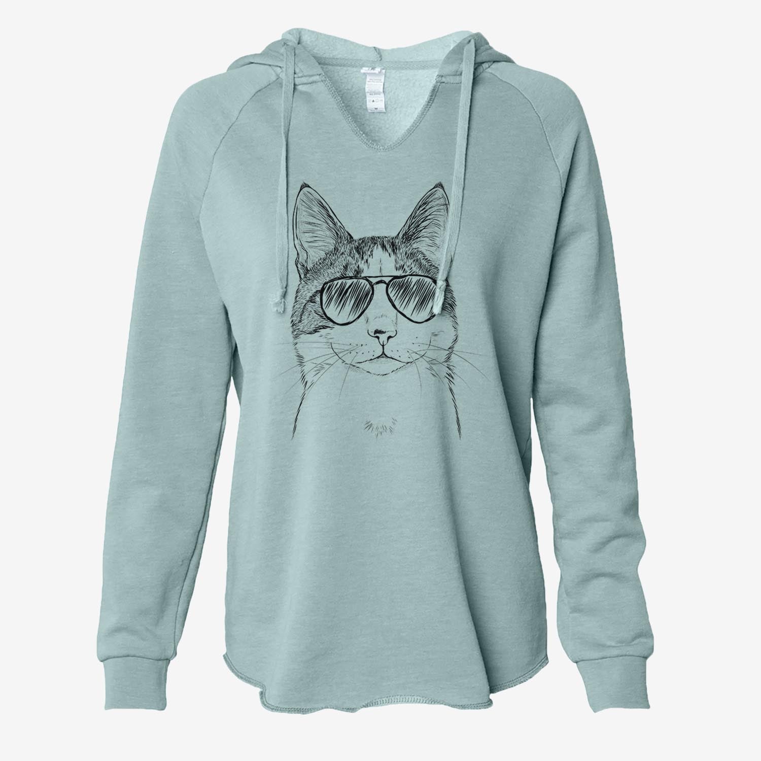 Mini Griffin the Domestic Shorthair Cat - Cali Wave Hooded Sweatshirt