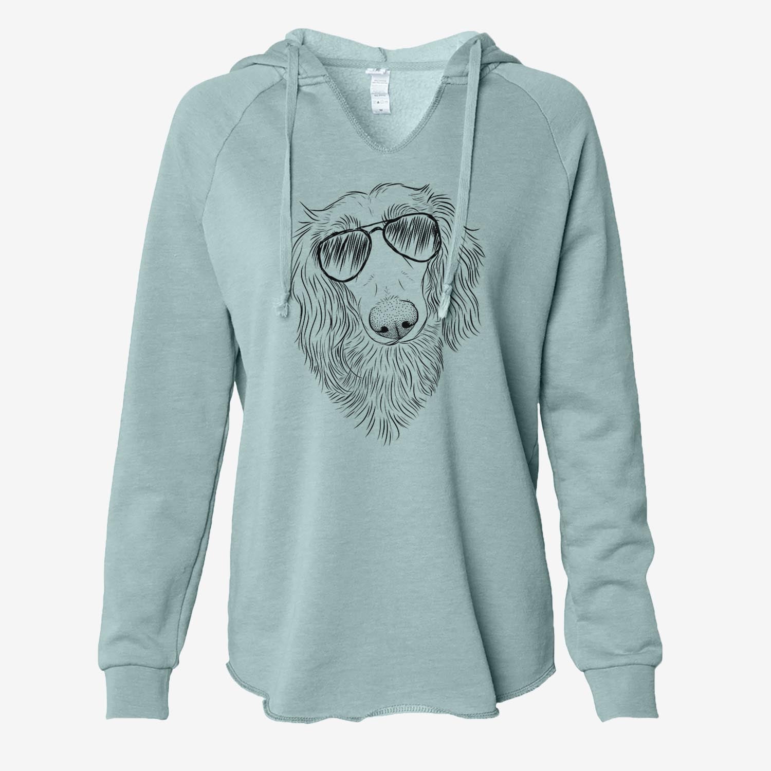 Mr. Rusty the Long Haired Dachshund - Cali Wave Hooded Sweatshirt