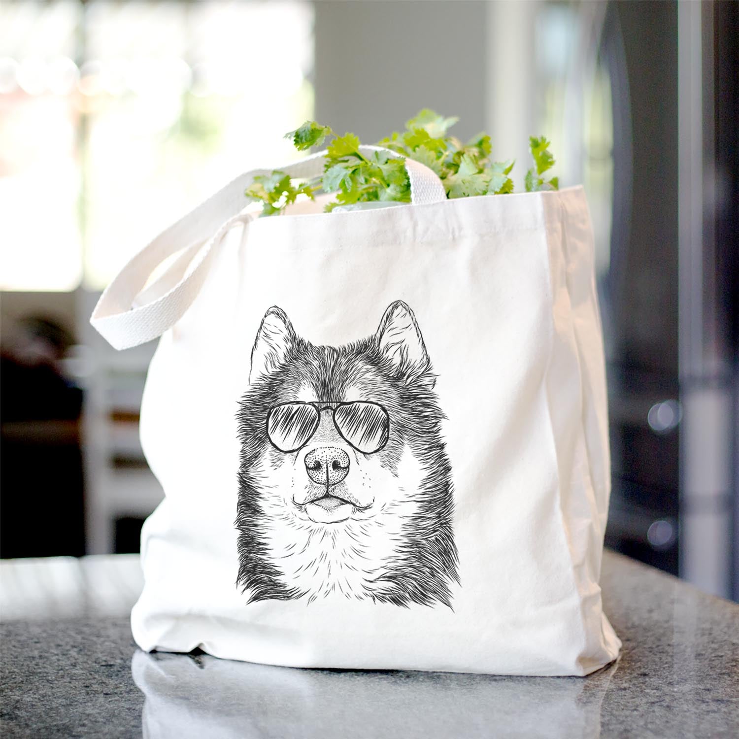 Oskar the Candian Eskimo Dog - Tote Bag