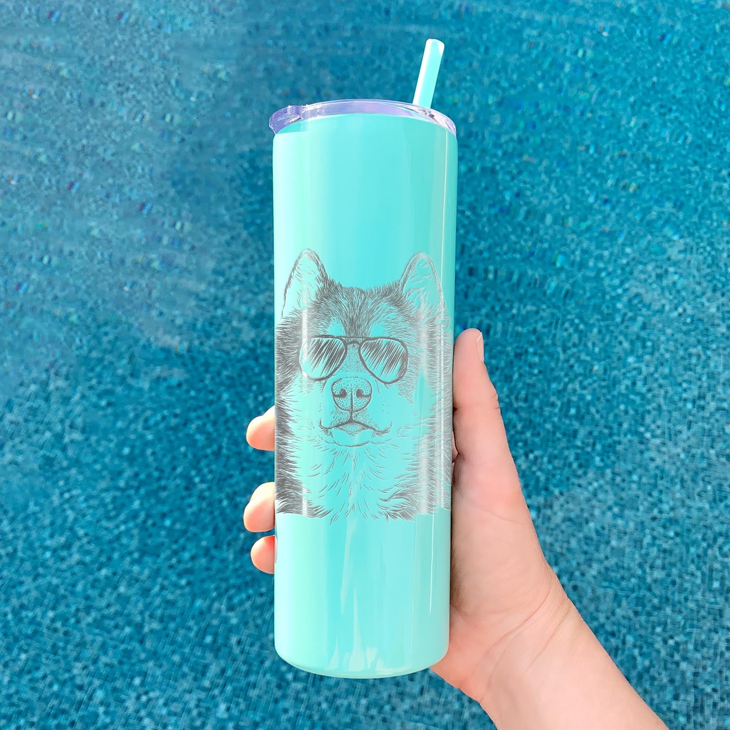 Oskar the Candian Eskimo Dog - 20oz Skinny Tumbler