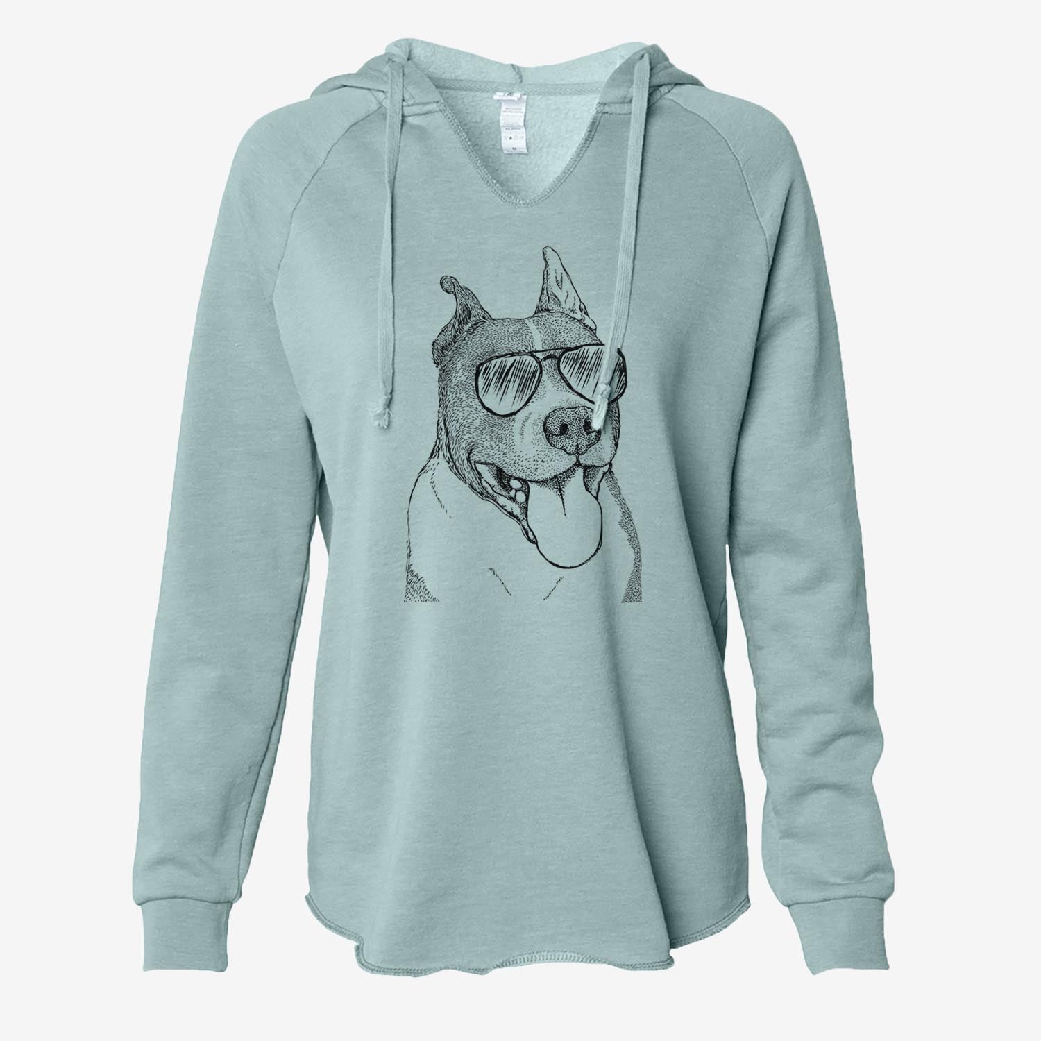 Piggy the American Staffordshire Terrier - Cali Wave Hooded Sweatshirt