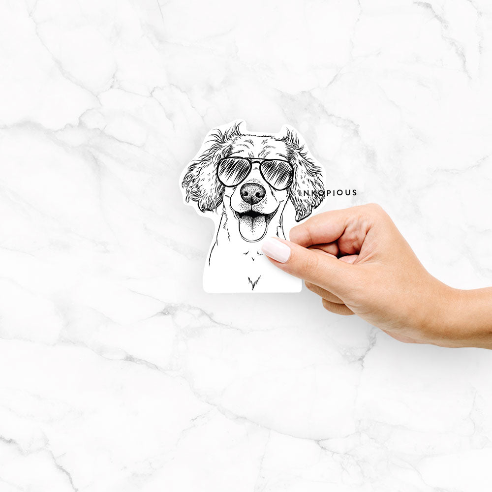 Piglet the Dachshund Mix - Decal Sticker