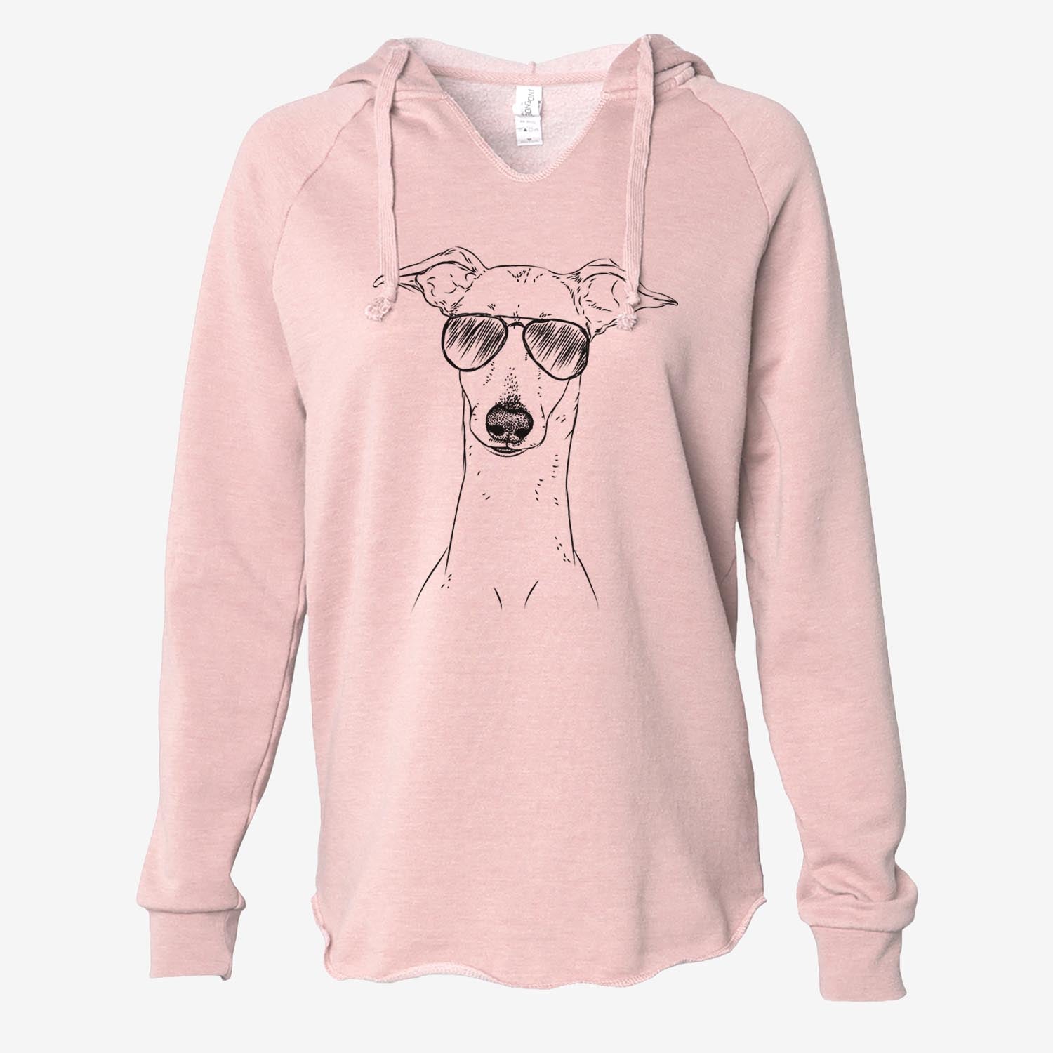 Pip the Italian Greyhound - Cali Wave Hooded Sweatshirt