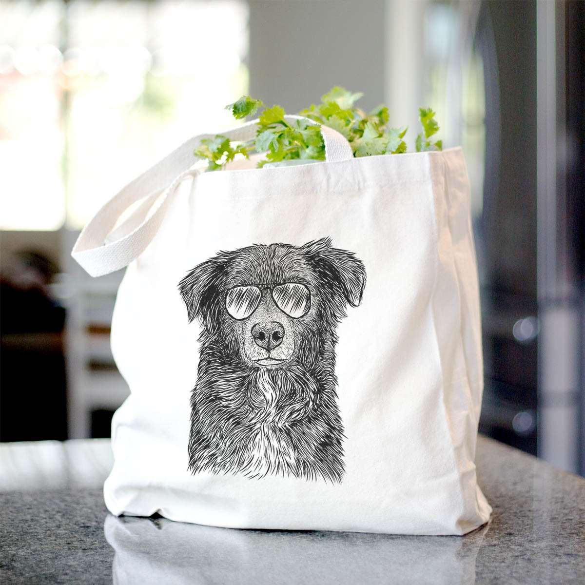 Pixel the Australian Shepherd - Tote Bag