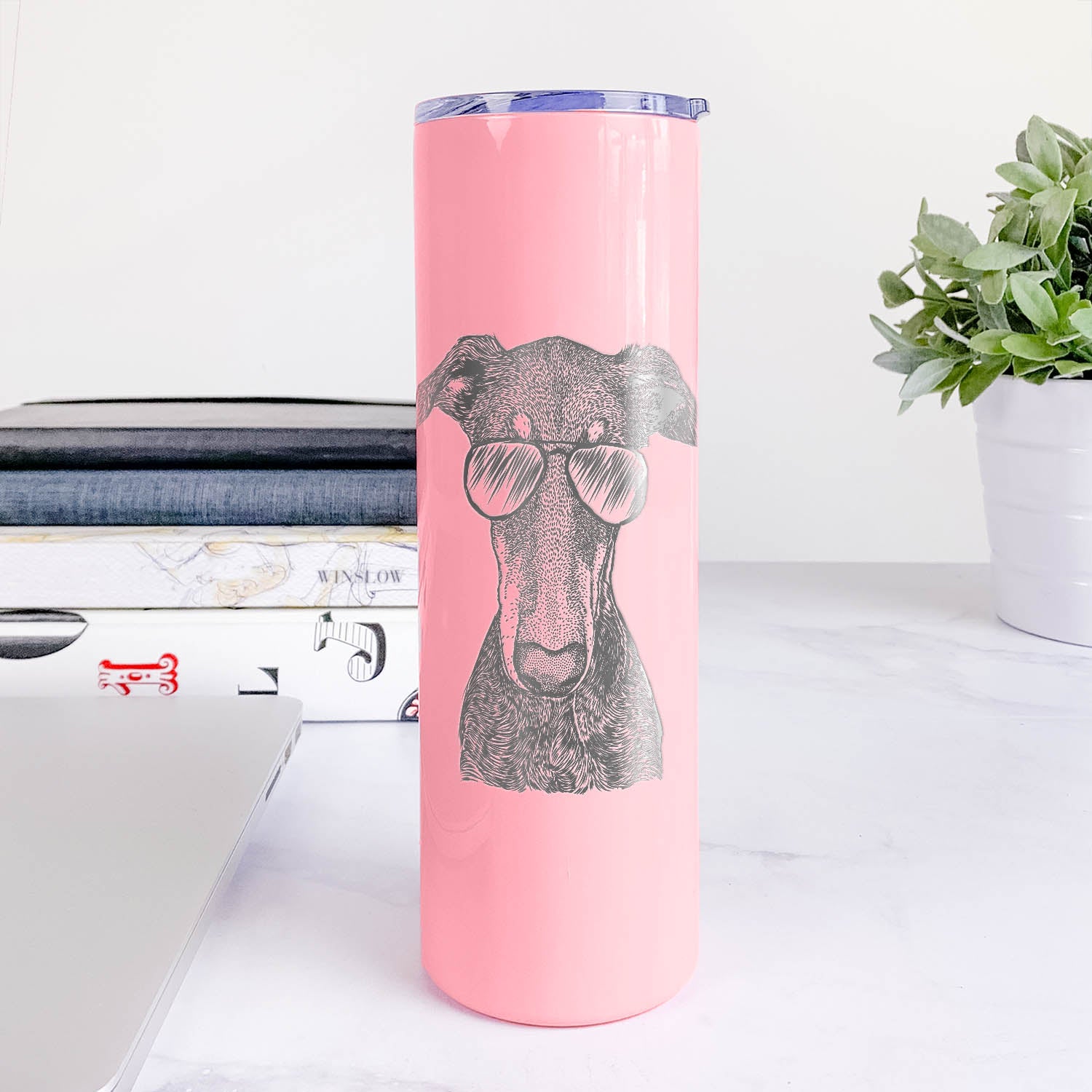 Princess Fiona the Doberman Pinscher - 20oz Skinny Tumbler