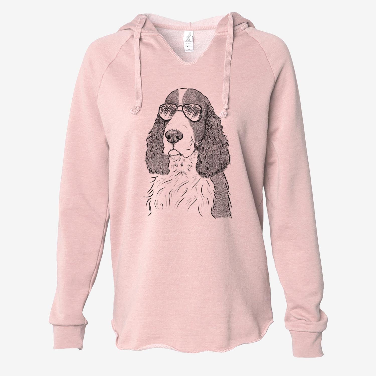 Quincy the English Springer Spaniel - Cali Wave Hooded Sweatshirt