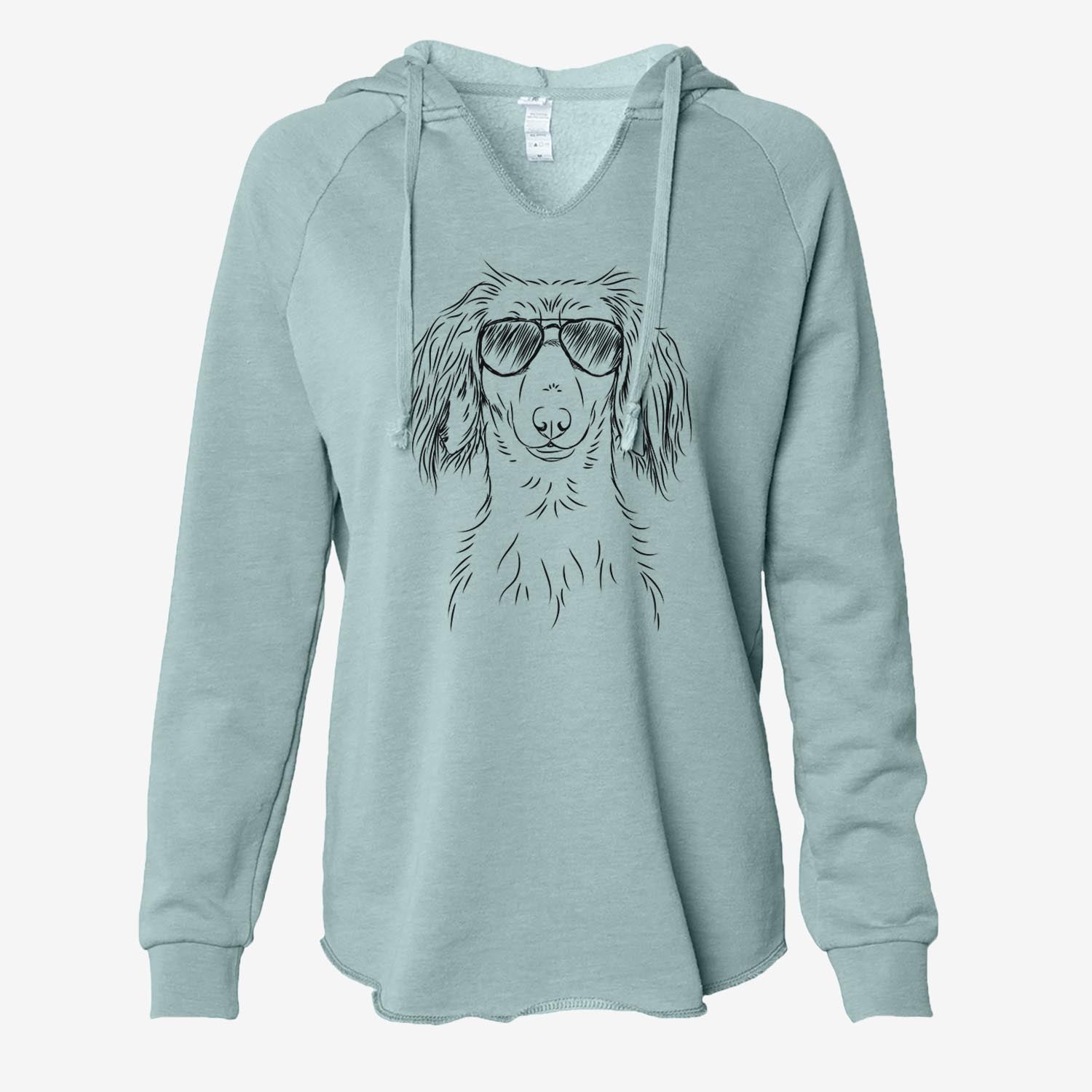 Roux the Long Haired Dachshund - Cali Wave Hooded Sweatshirt