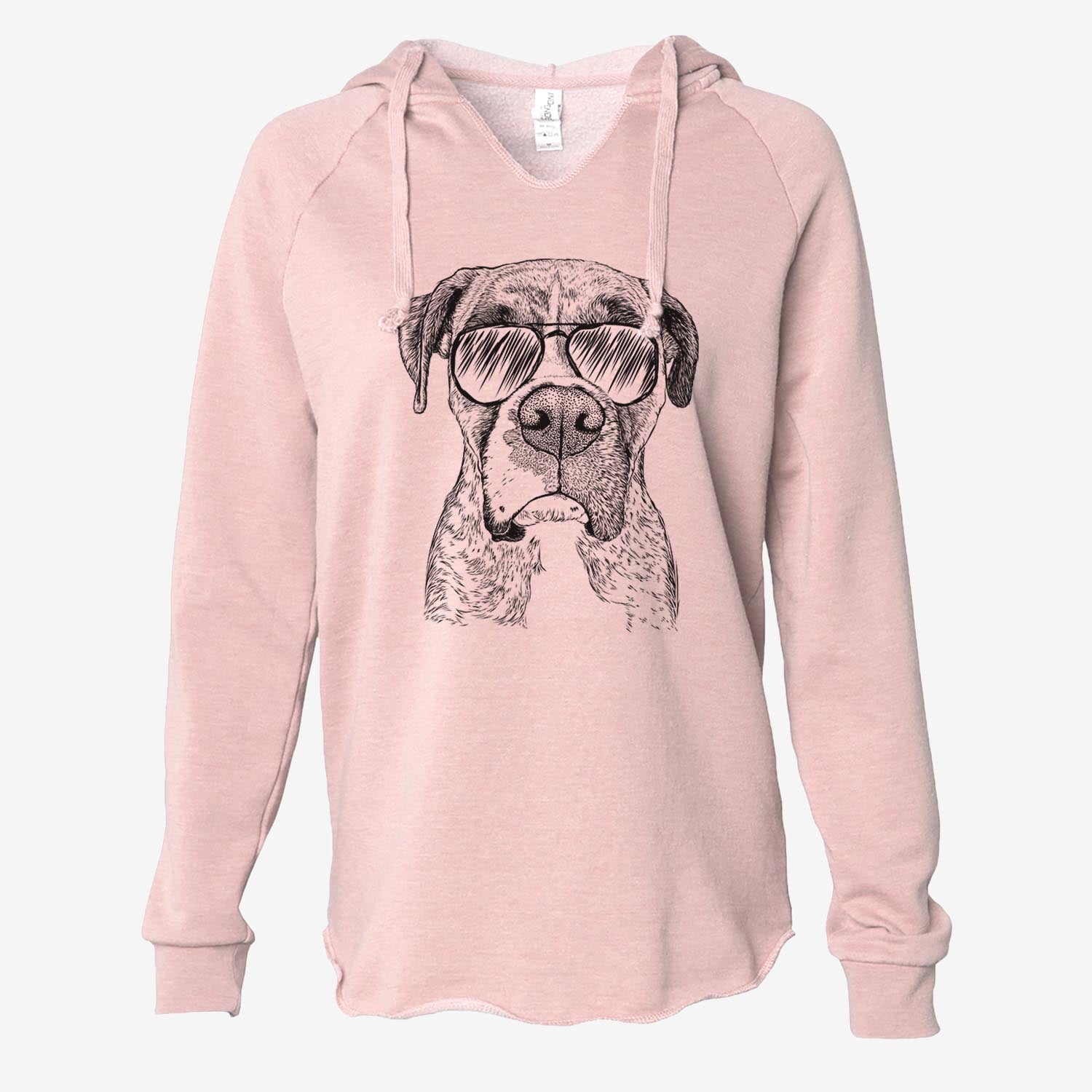 Rowdy Rex the Boxer - Cali Wave Hooded Sweatshirt