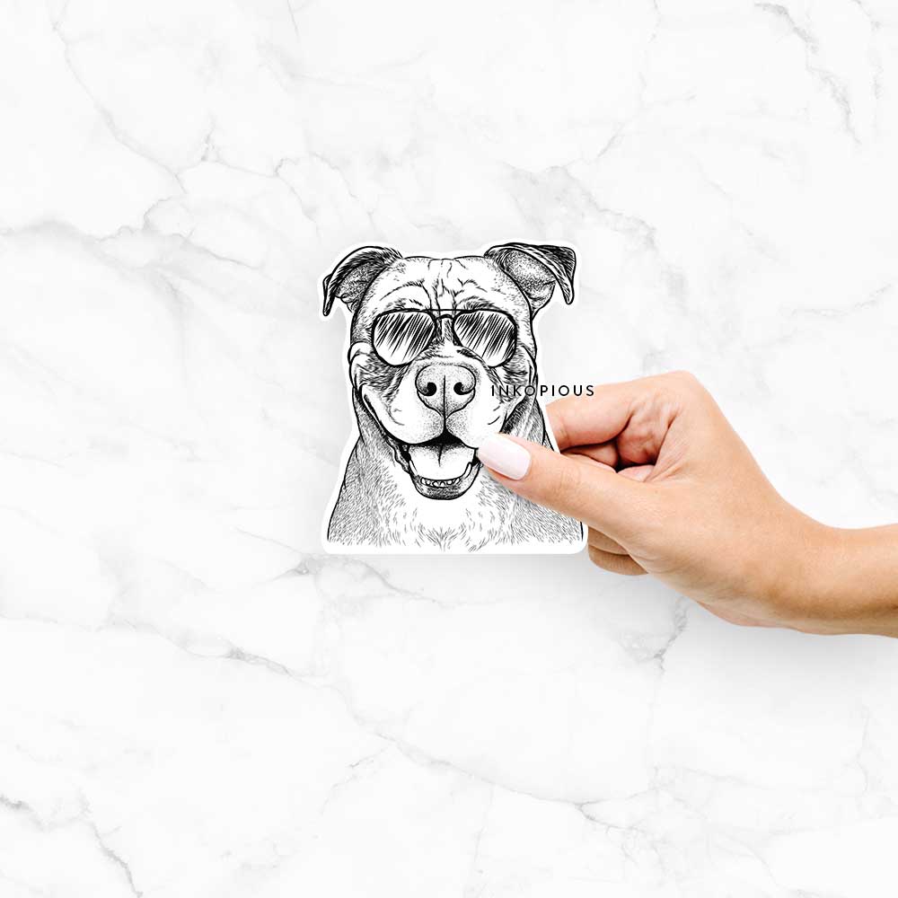 Rufus the American Bulldog - Decal Sticker