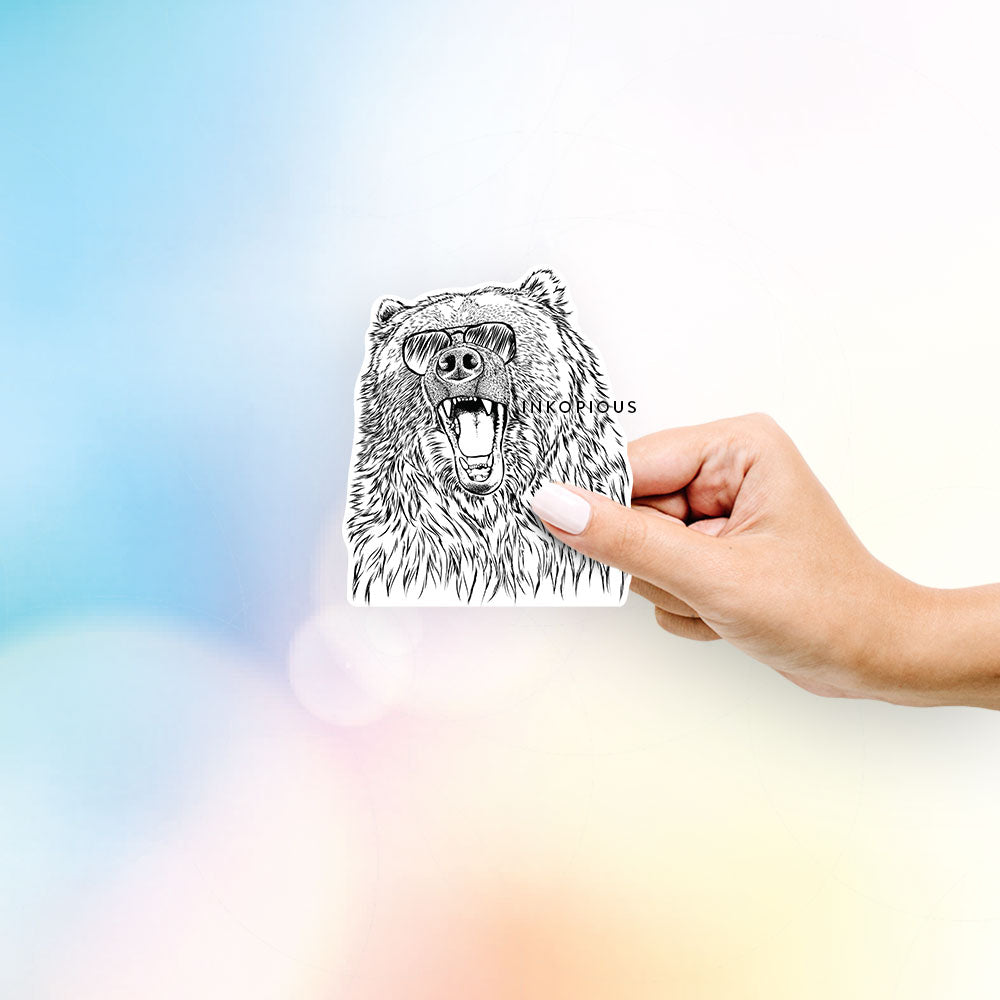 Rumble the Grizzly Bear - Decal Sticker