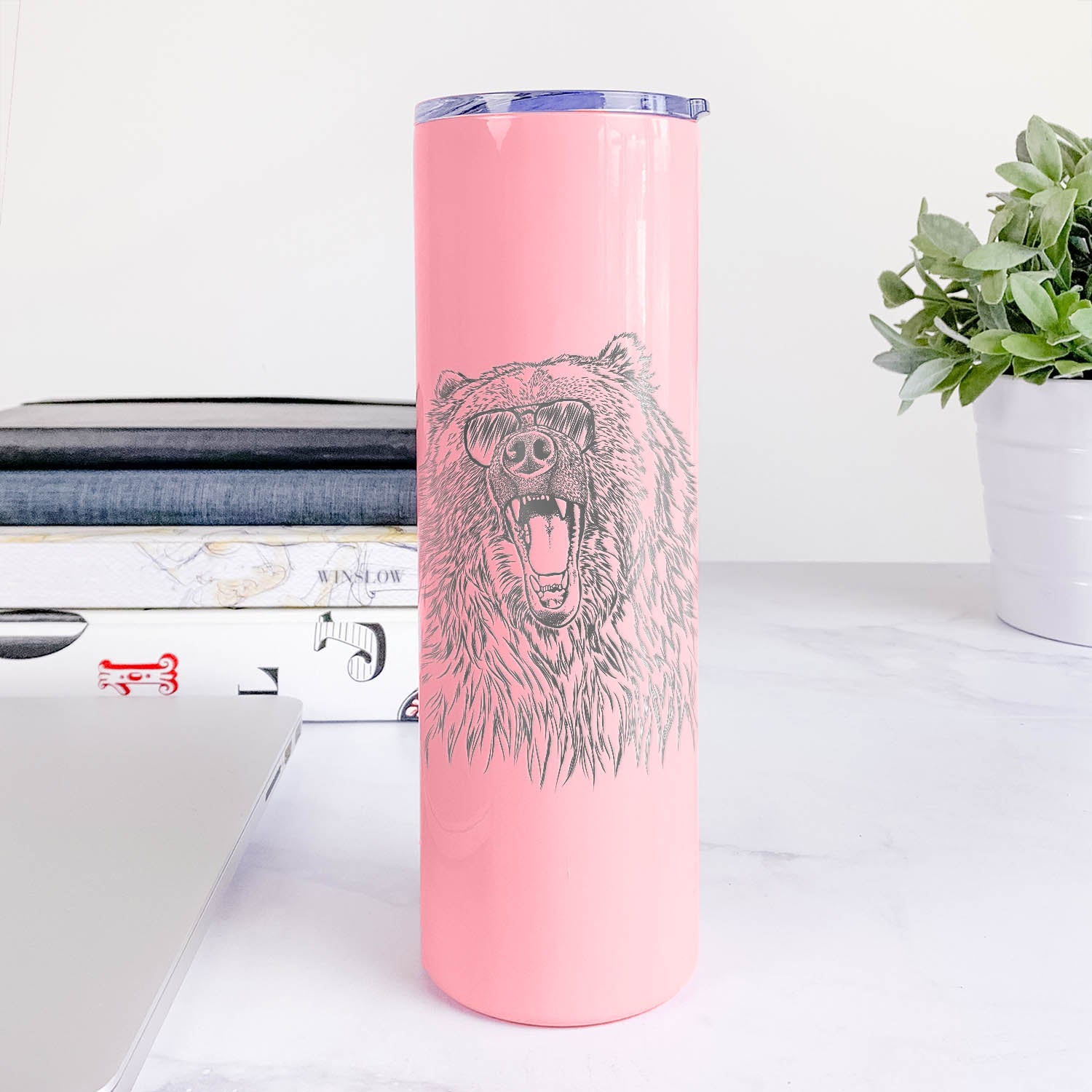 Rumble the Grizzly Bear - 20oz Skinny Tumbler