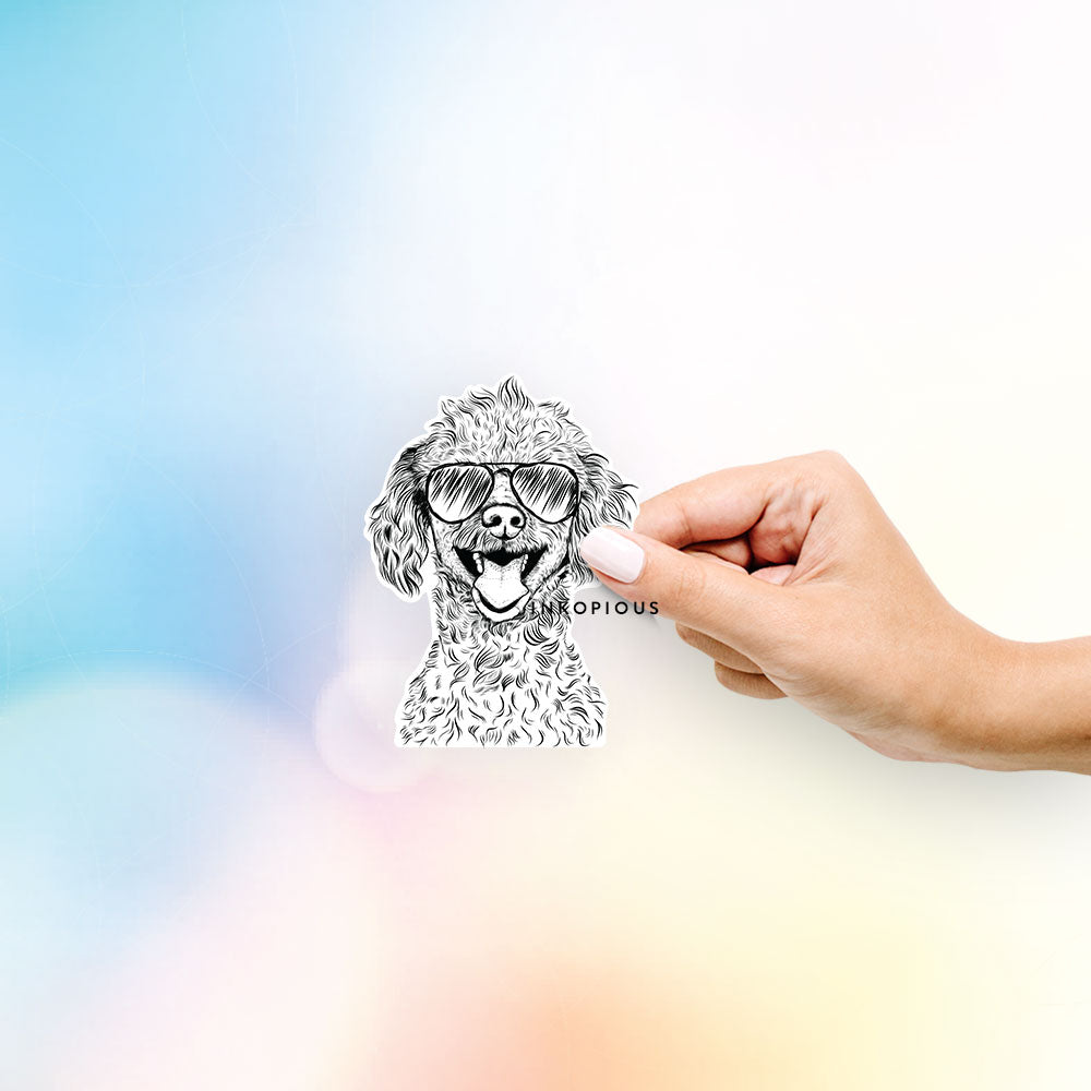 Rusty the Toy Poodle - Decal Sticker