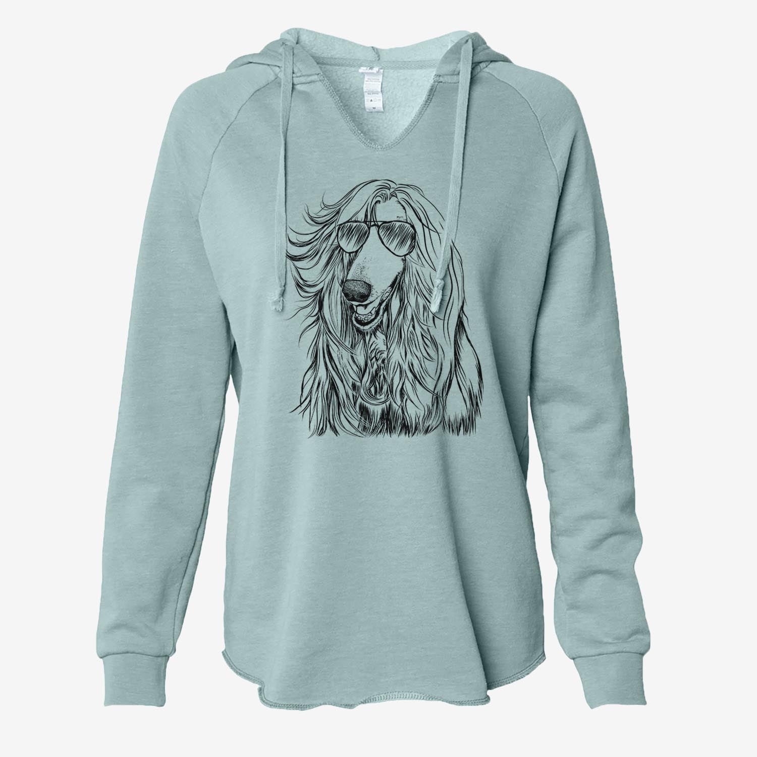 Sterling the Afghan Hound - Cali Wave Hooded Sweatshirt