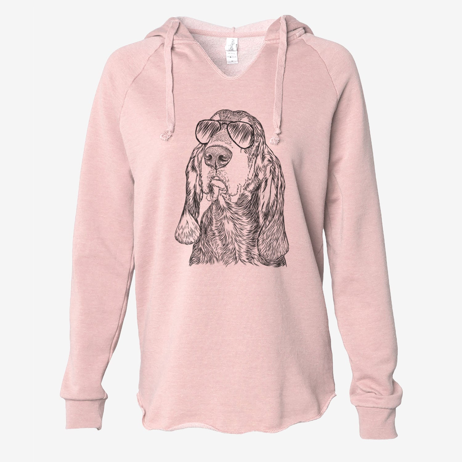 Stu the Black and Tan Coonhound - Cali Wave Hooded Sweatshirt