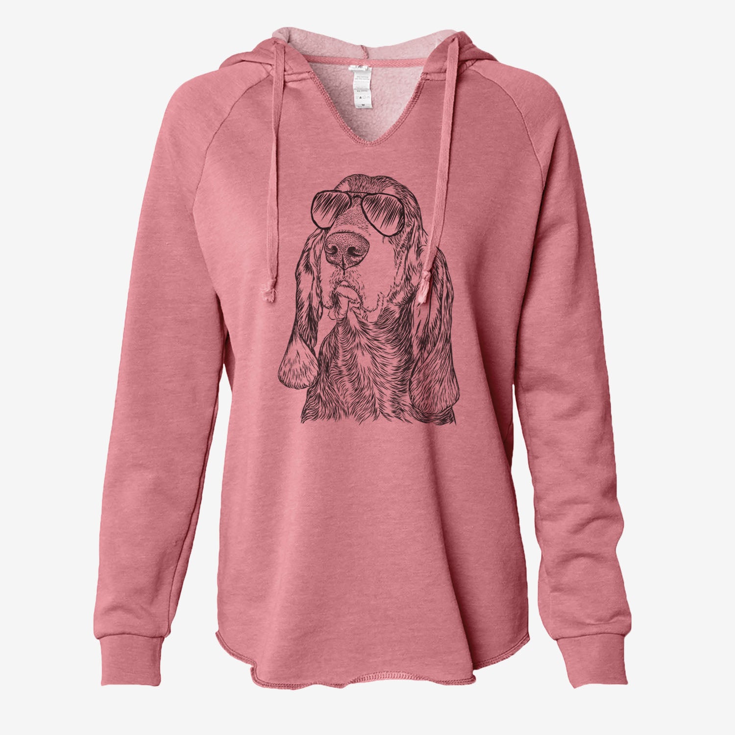 Stu the Black and Tan Coonhound - Cali Wave Hooded Sweatshirt