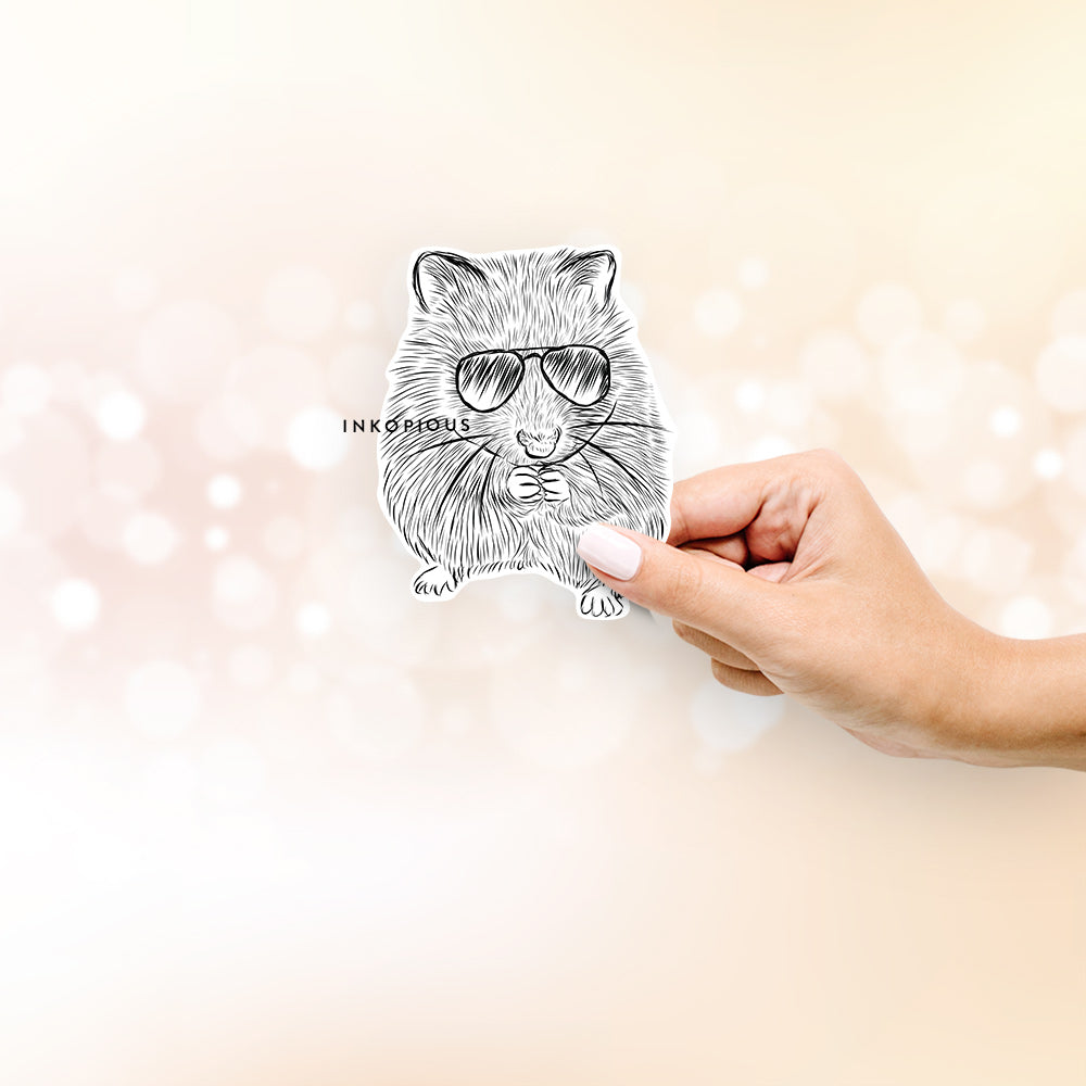 Twitch the Golden Hamster - Decal Sticker