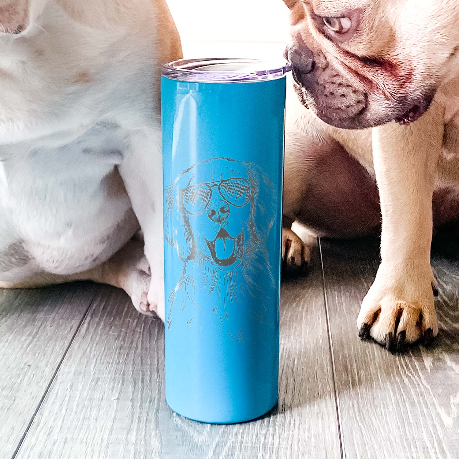 Wallace the Golden Retriever - 20oz Skinny Tumbler