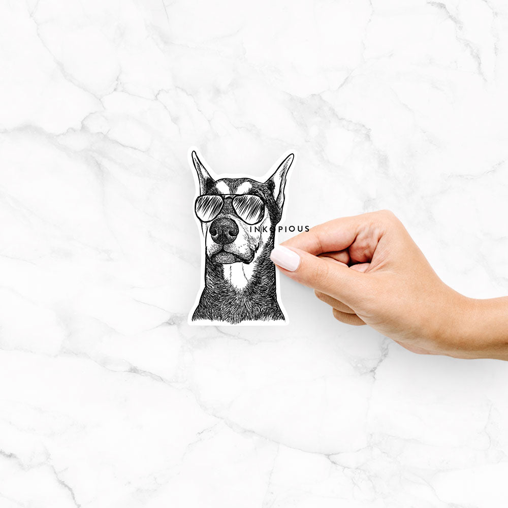 Zeus the Doberman Pinscher - Decal Sticker
