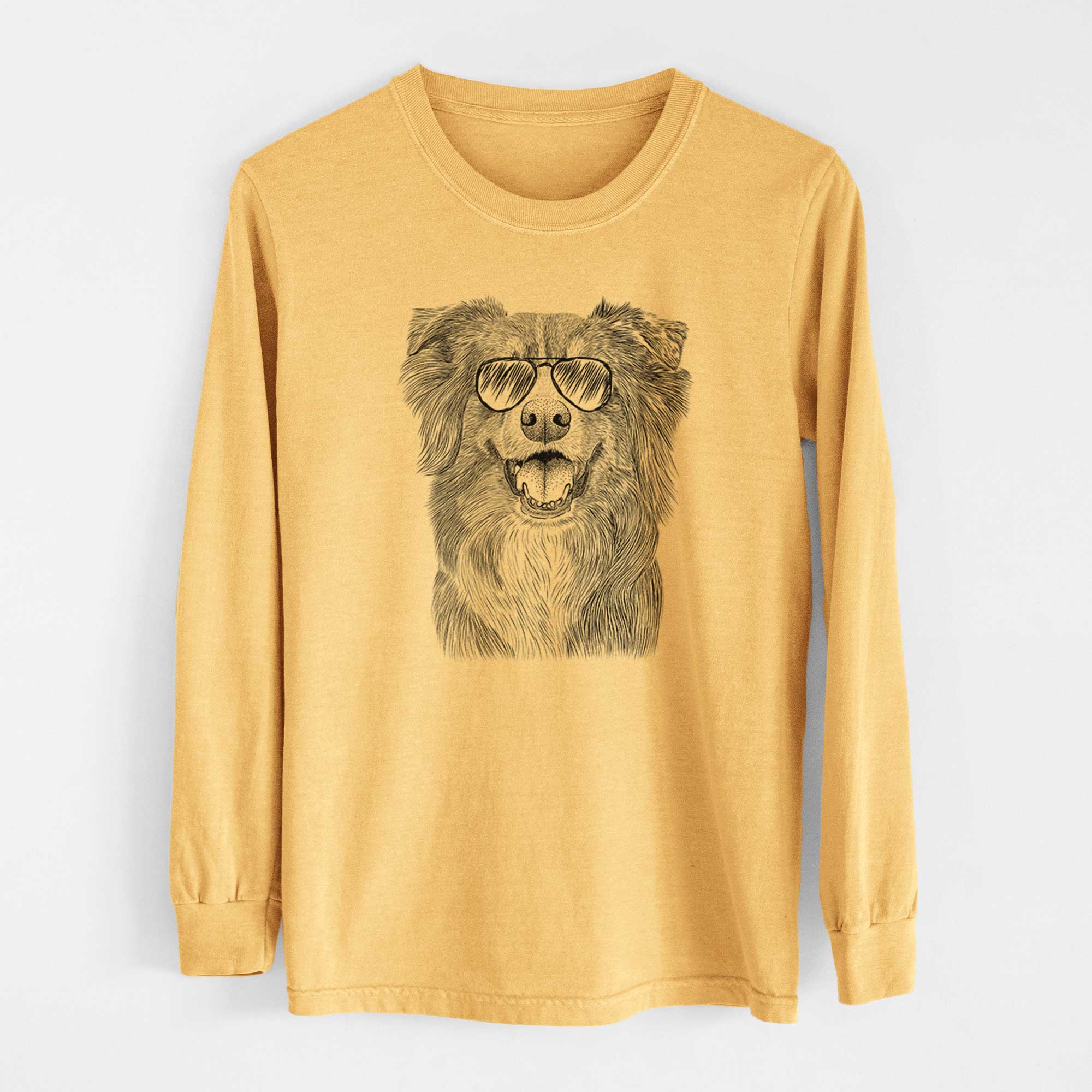 Aviators Aussie Parker the Australian Shepherd - Heavyweight 100% Cotton Long Sleeve
