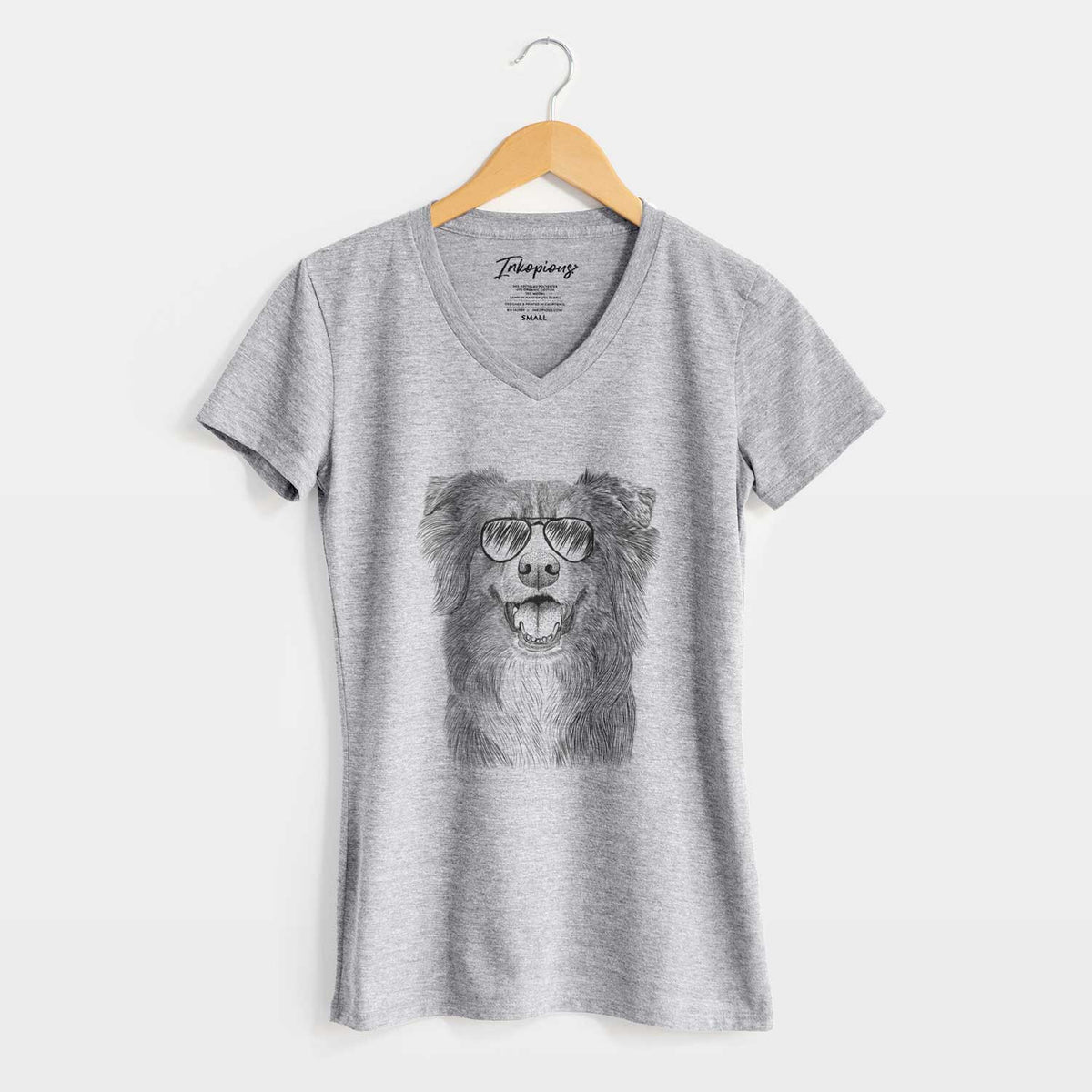 Aviator Aussie Parker the Australian Shepherd - Women's V-neck Shirt