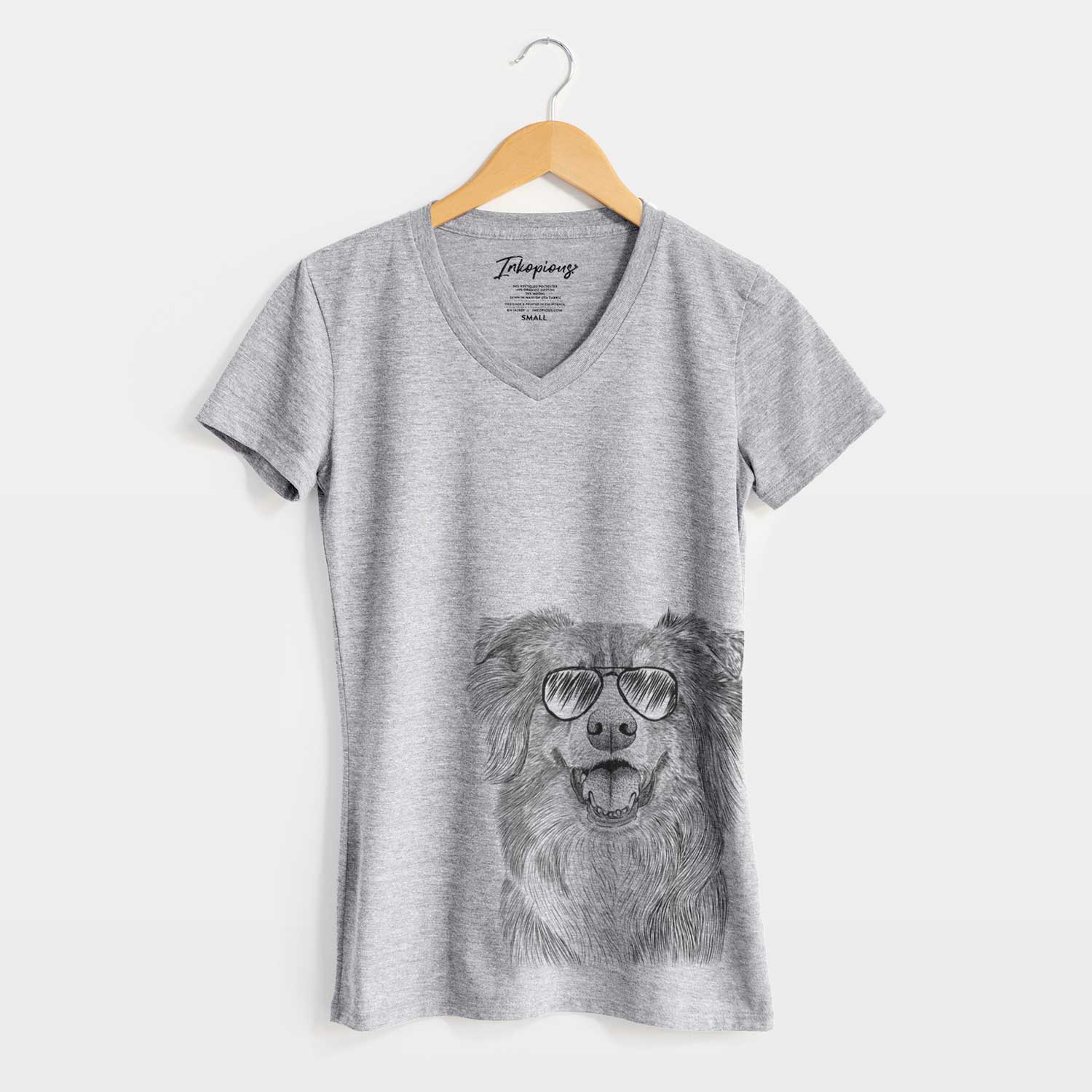 Aviator Aussie Parker the Australian Shepherd - Women's V-neck Shirt