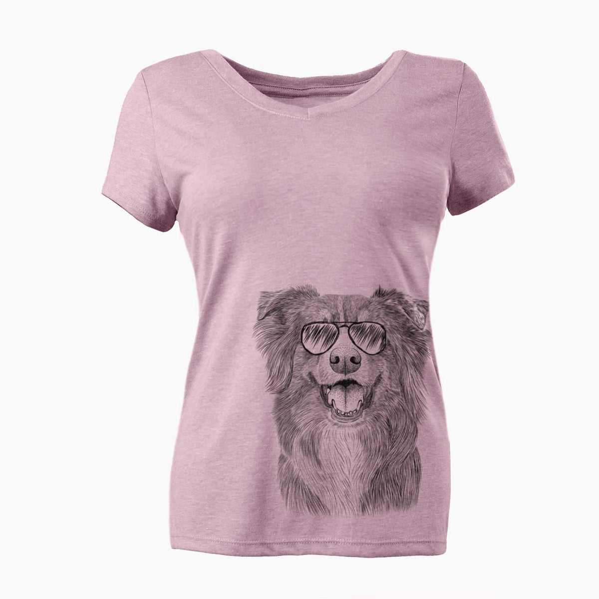 Aviator Aussie Parker the Australian Shepherd - Women's V-neck Shirt