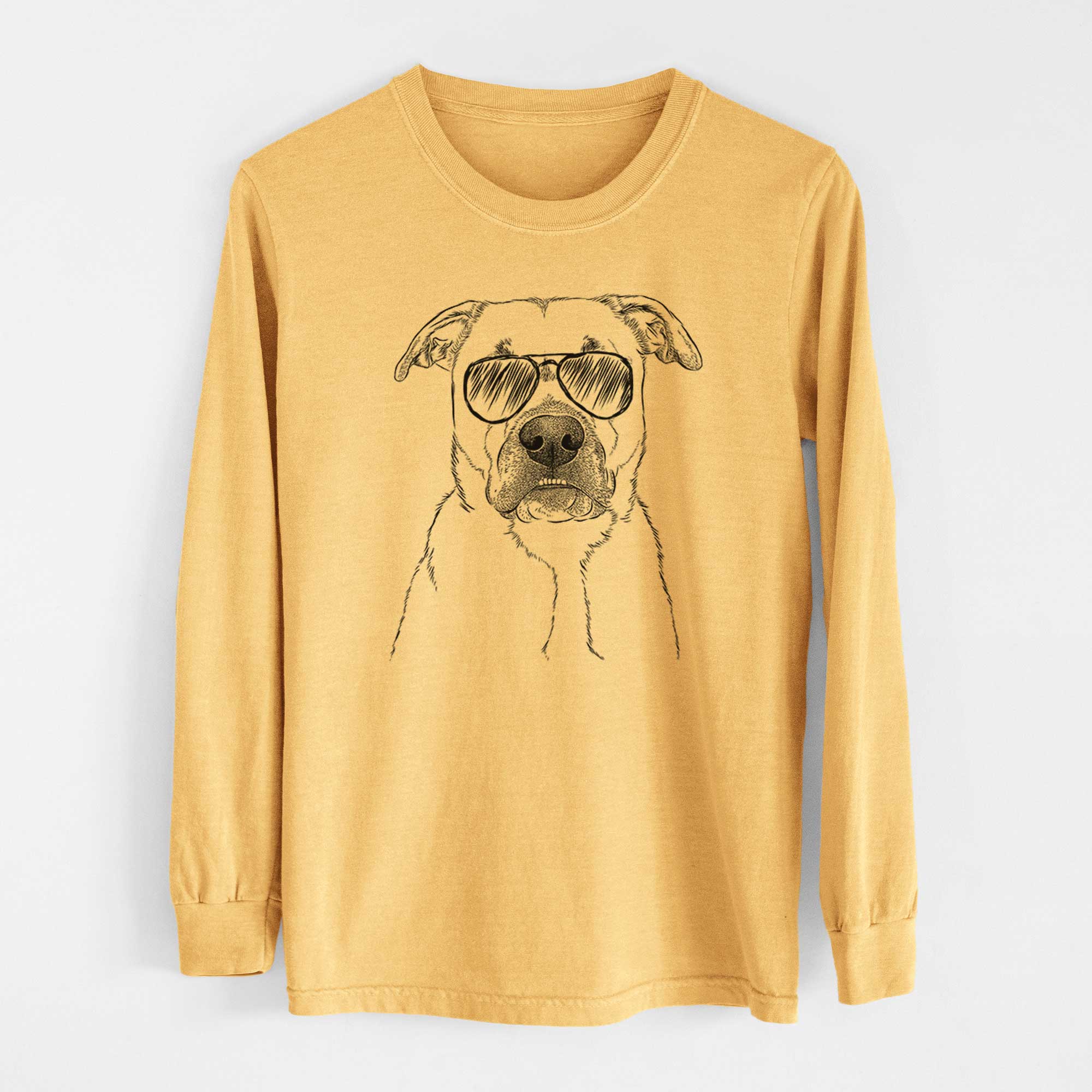 Aviators Abby the Boxer Beagle Mix - Heavyweight 100% Cotton Long Sleeve