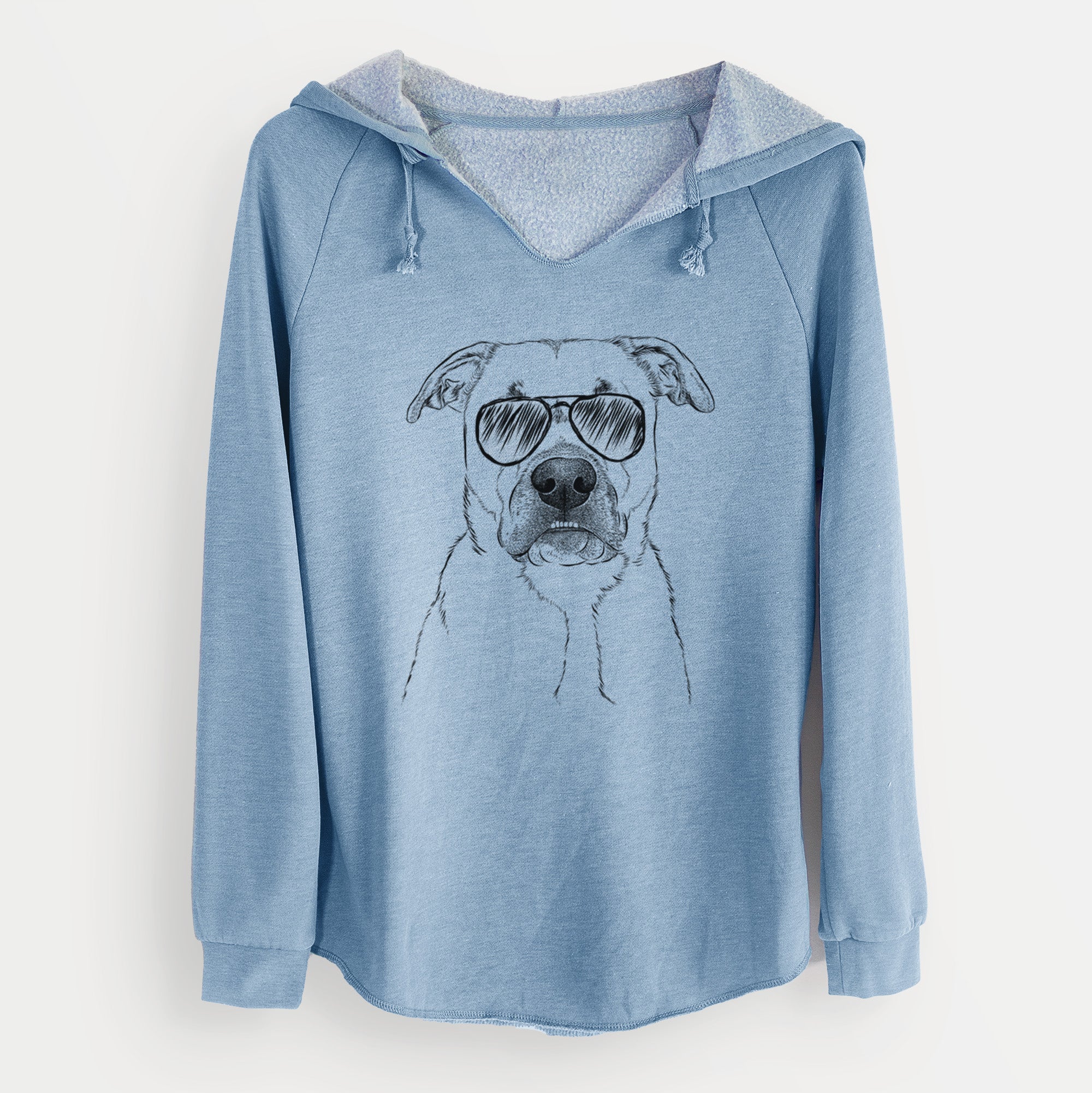 Aviator Abby the Boxer Beagle Mix - Cali Wave Hooded Sweatshirt