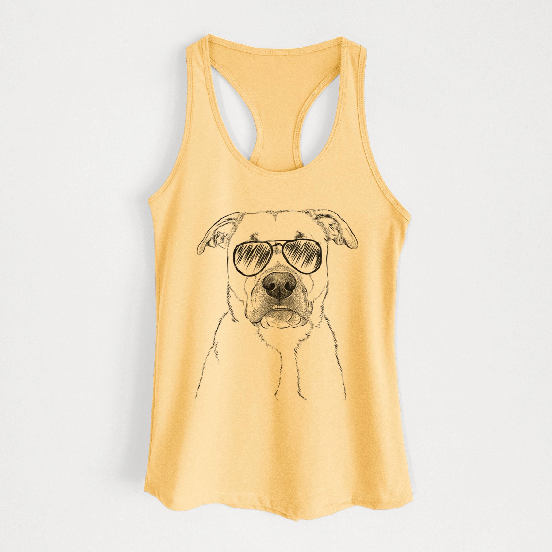 Abby the Boxer Beagle Mix - Women's Racerback Tanktop