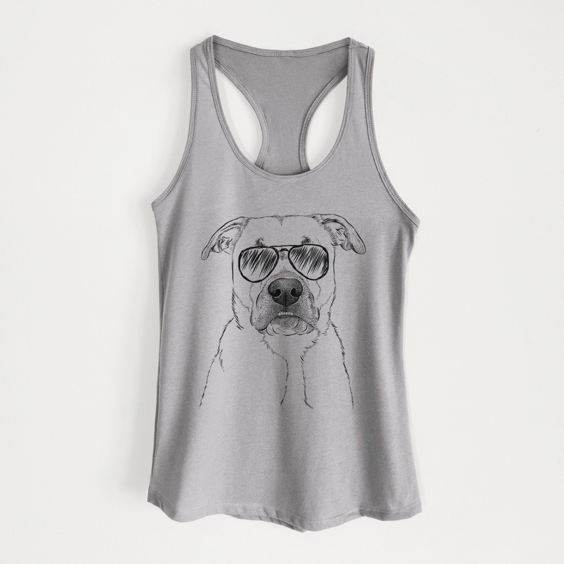 Abby the Boxer Beagle Mix - Women's Racerback Tanktop