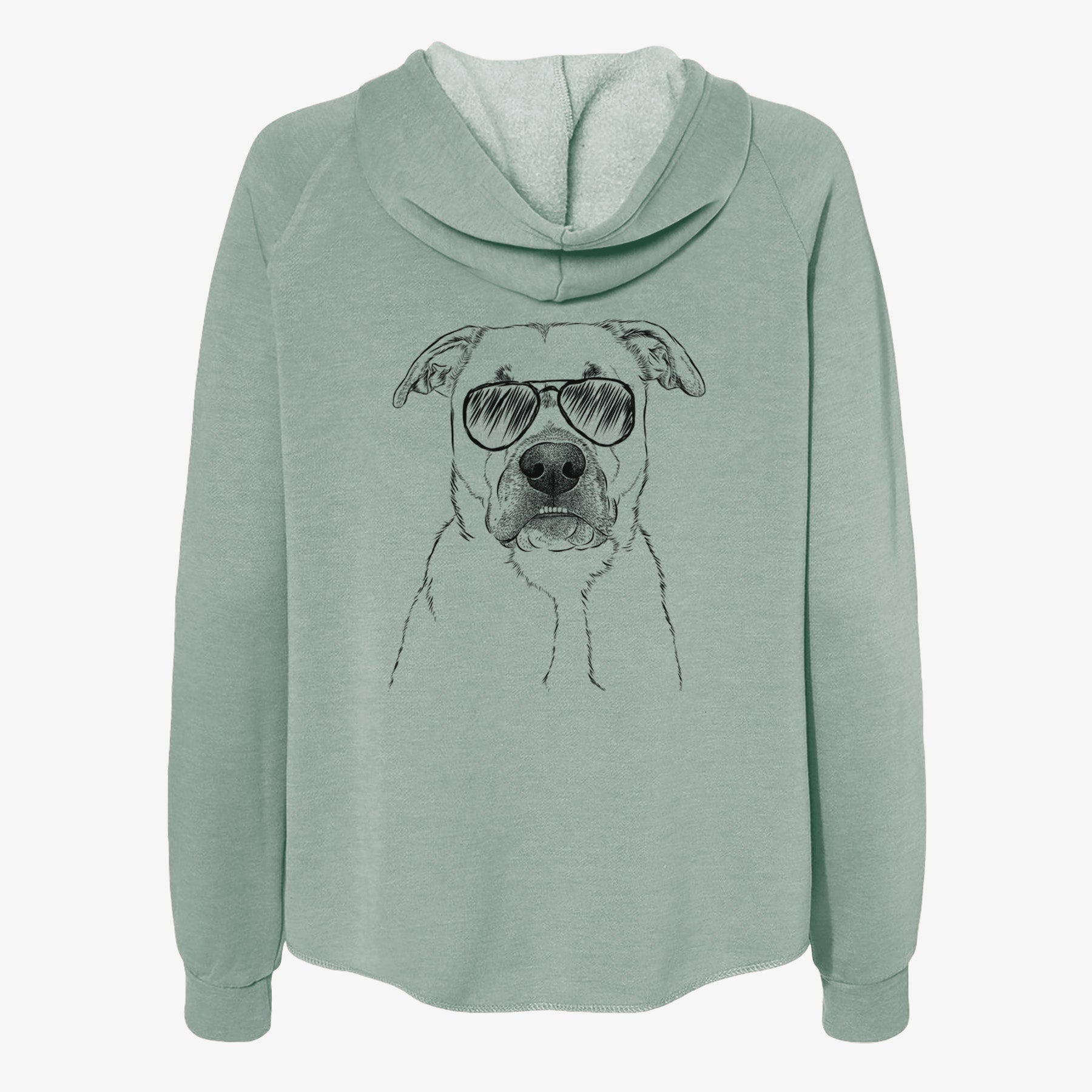 Abby the Boxer Beagle Mix - Women's Cali Wave Zip-Up Sweatshirt