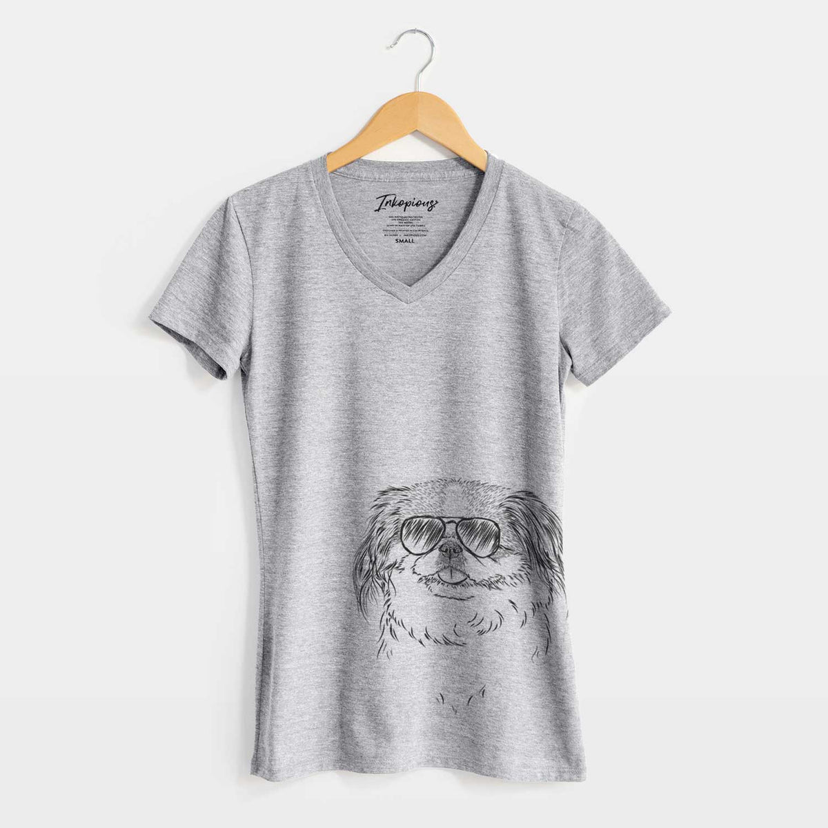 Aviator Abra Bean the Pekingese - Women's V-neck Shirt