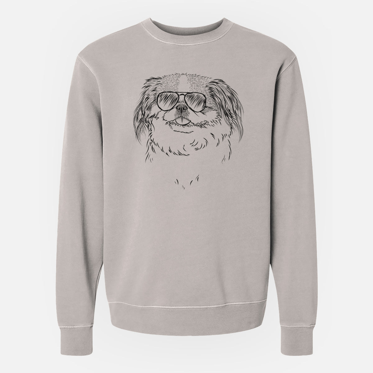 Aviator Abra Bean the Pekingese - Unisex Pigment Dyed Crew Sweatshirt